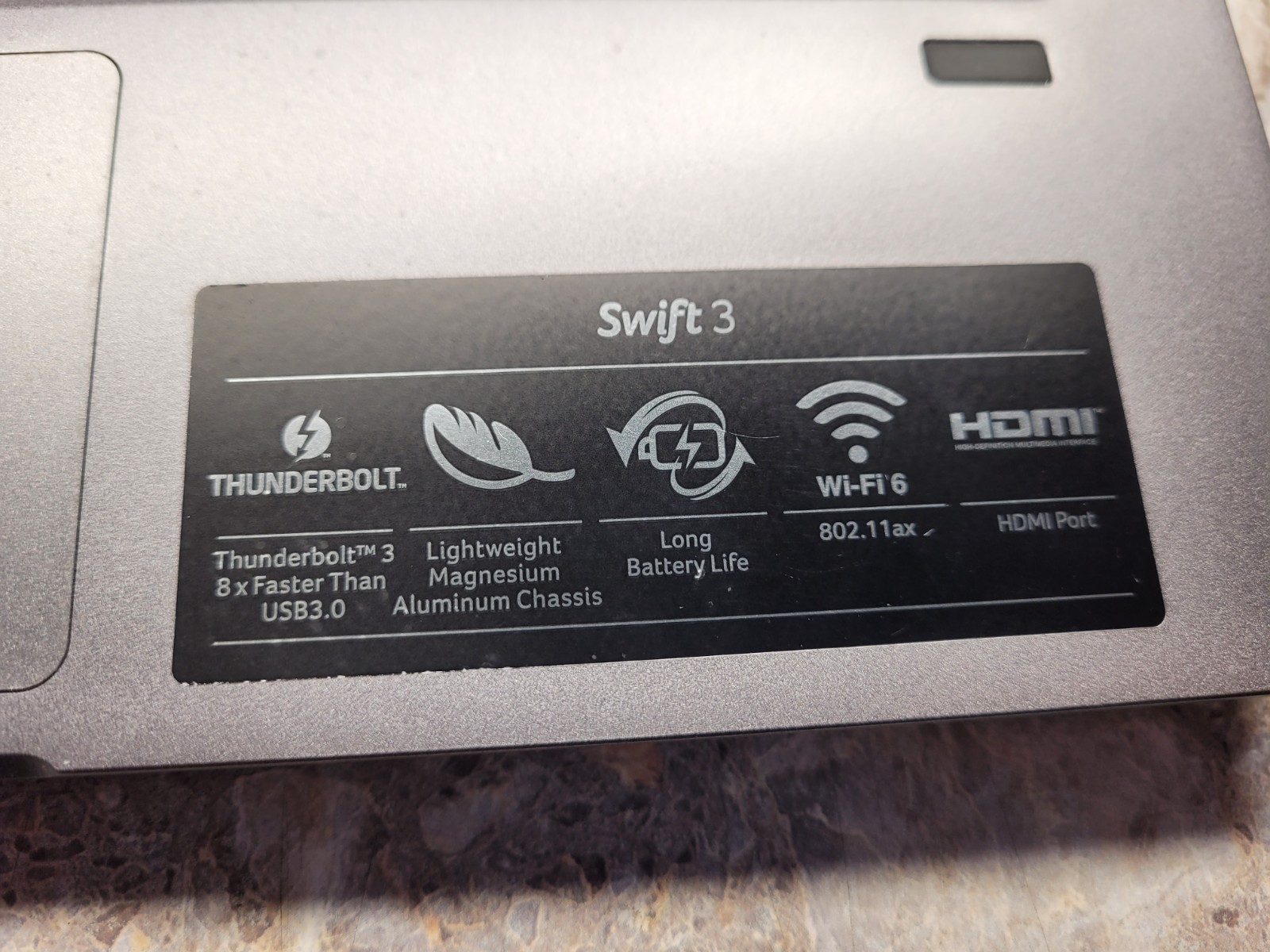 Acer Swift 3 SF314-57 14″ Laptop Intel i5 10th, 8GB RAM WONT BOOT AS IS DAMAGED