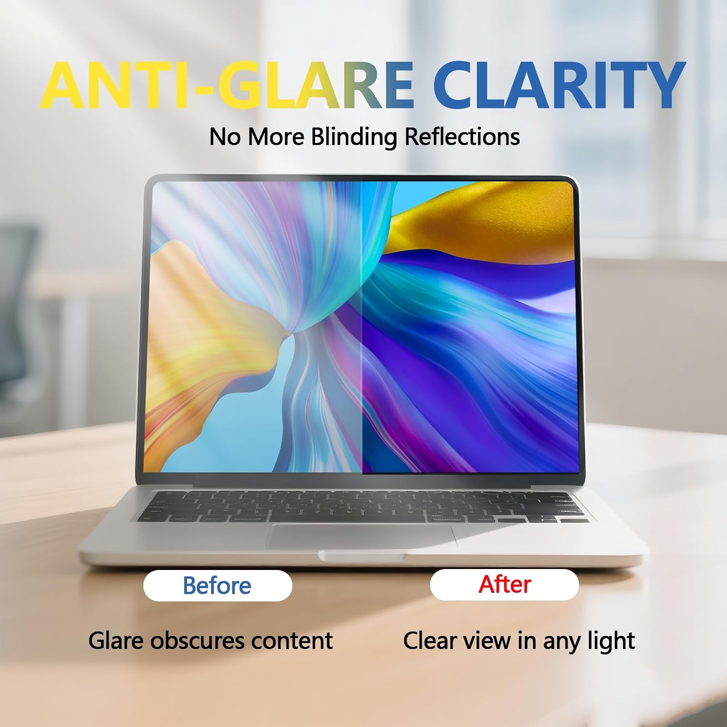 Removable Magnetic Privacy Screen Protector for 13.6″ MacBook Air (2022-2026)