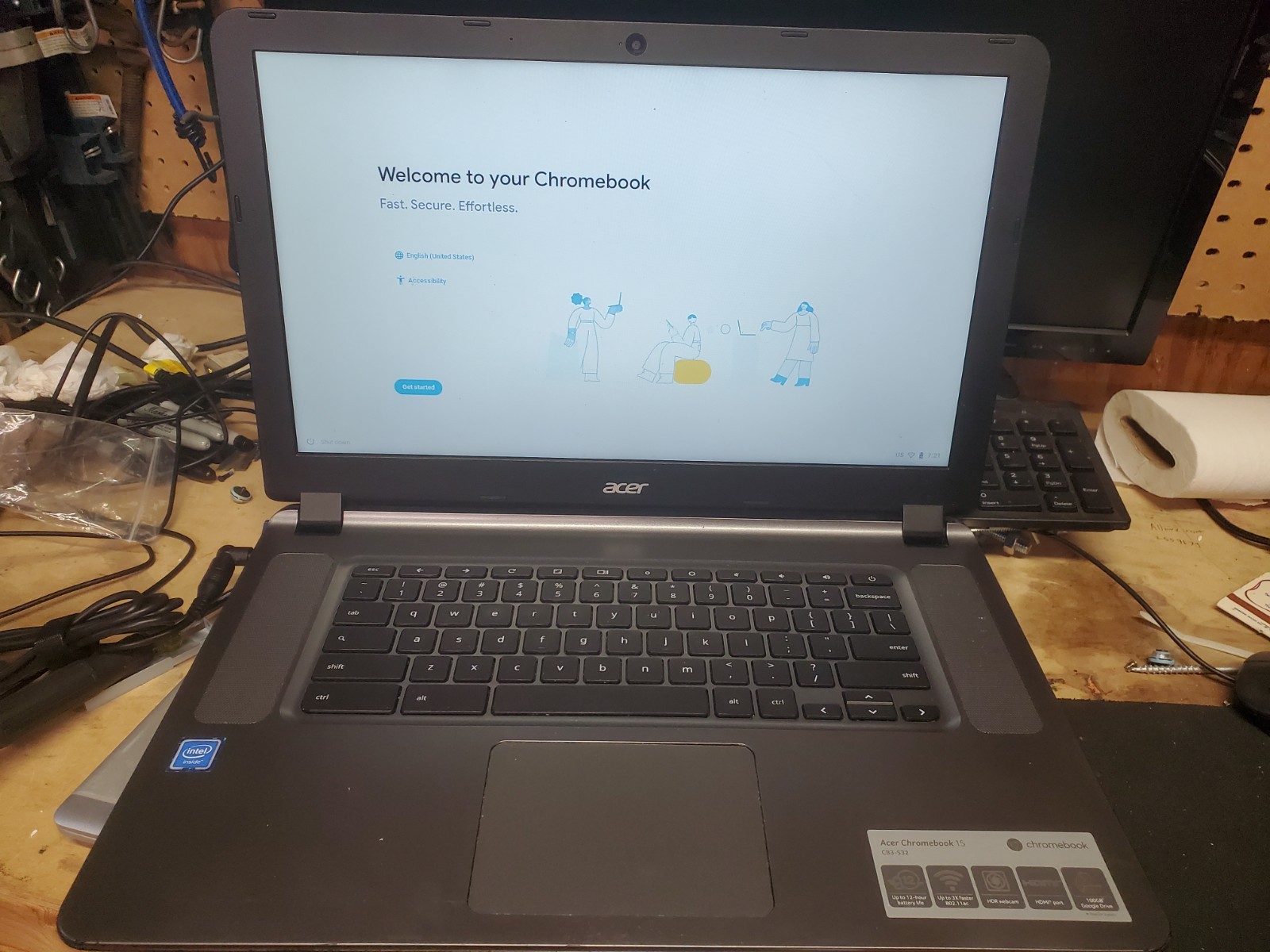 Acer Chromebook 15 CB3-532 15.6″ Celeron N4000 1.6GHz 4GB RAM