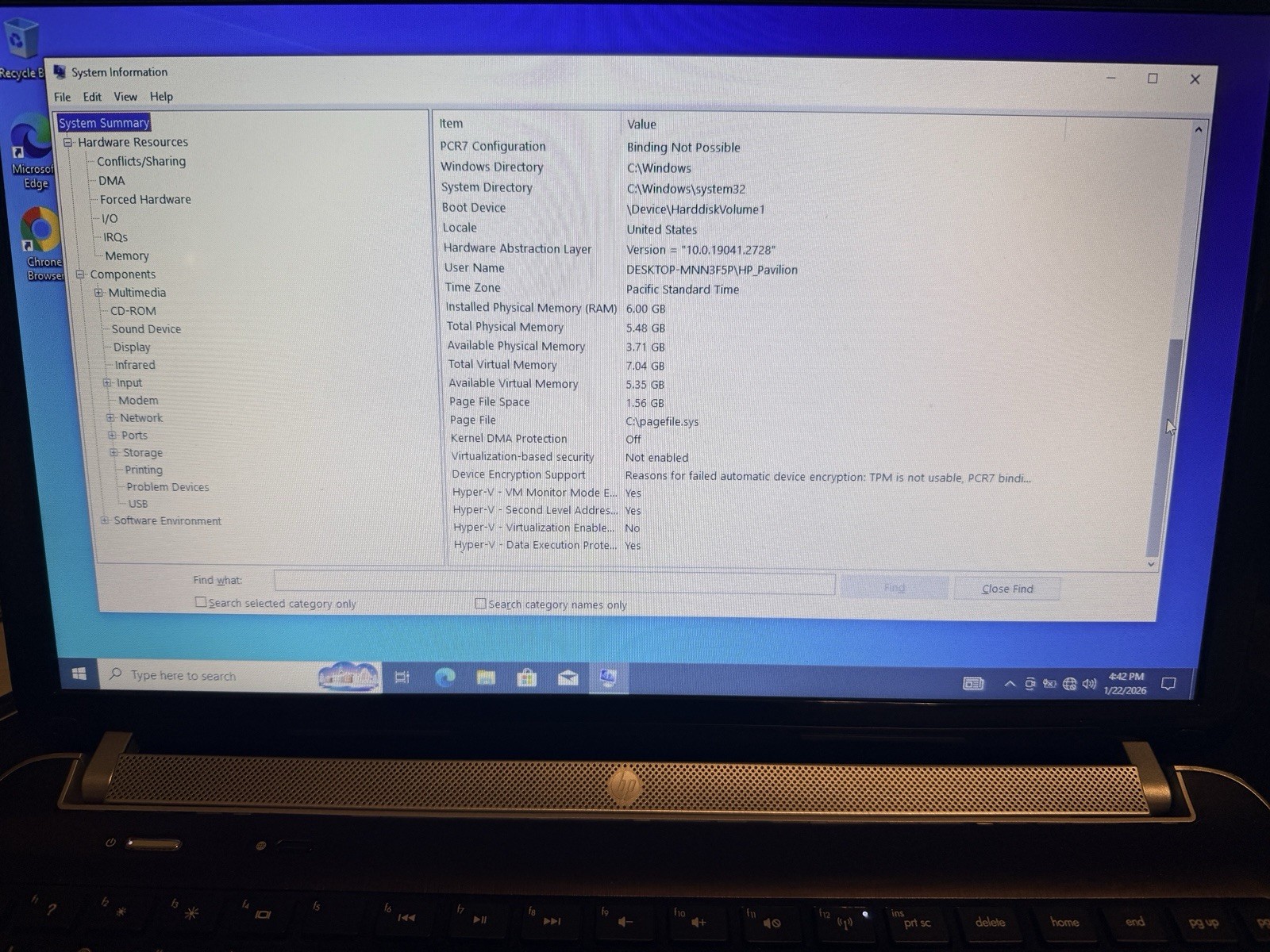 HP Pavilion DV6-6C35DX AMD A8-3520 1.6GHz, 6GB Ram, 600GB HDD, Windows 10