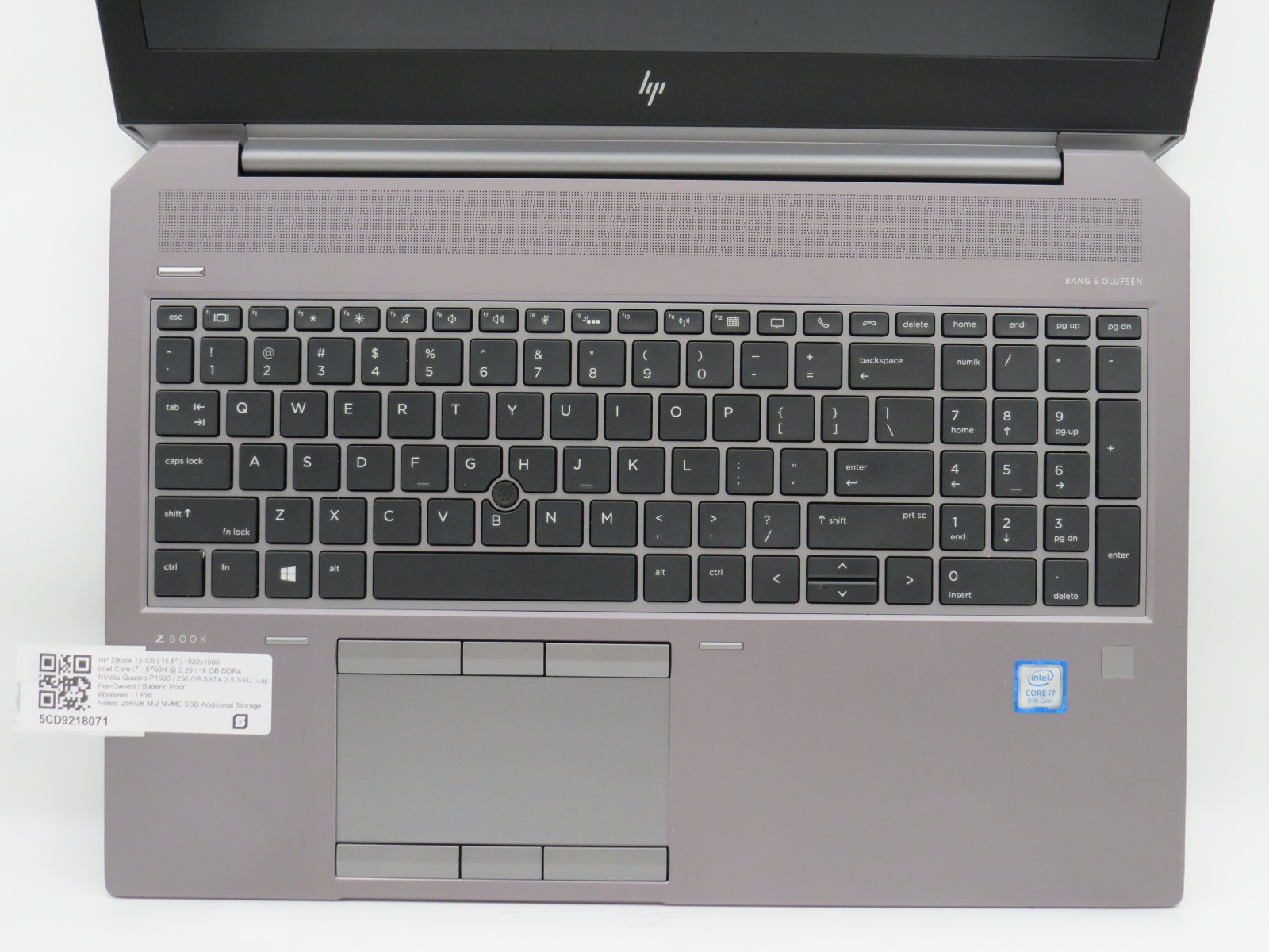 HP ZBook Studio G5 | i7-8750H | 16GB DDR4 | P1000 | 15.6″ l 256GB M2 | Win 11