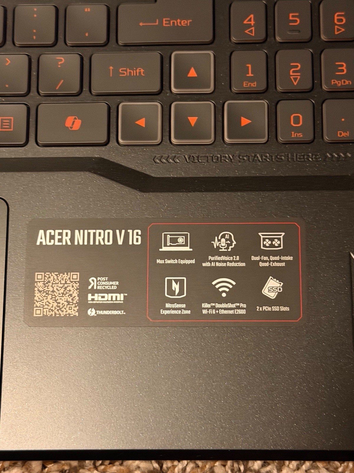 Acer Nitro V 16 Gaming Laptop AMD Ryzen 7 RTX 5060 32GB DDR5 1TB SSD 16″ 180Hz