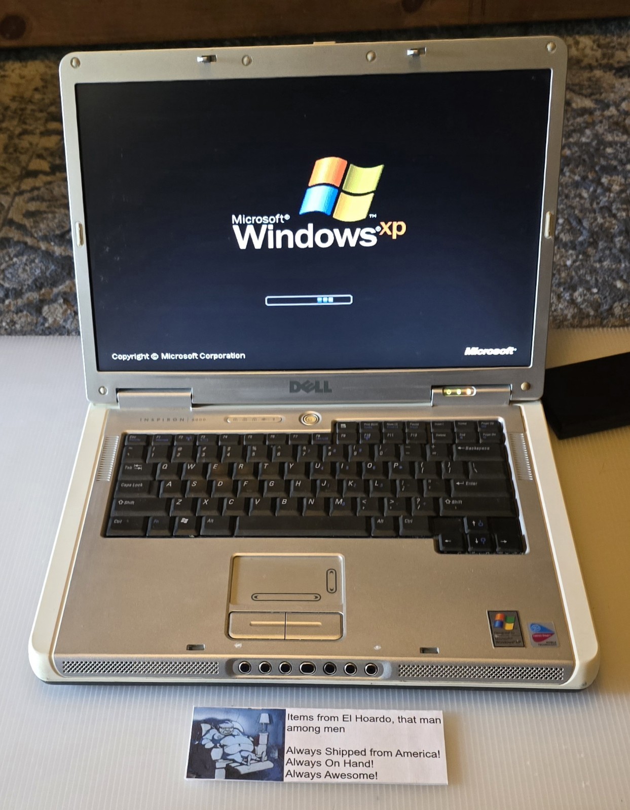 Dell inspiron 6000 laptop 1GB Ram 40GB HDD 1.6 Ghz Pentium M DVD Rom Windows XP