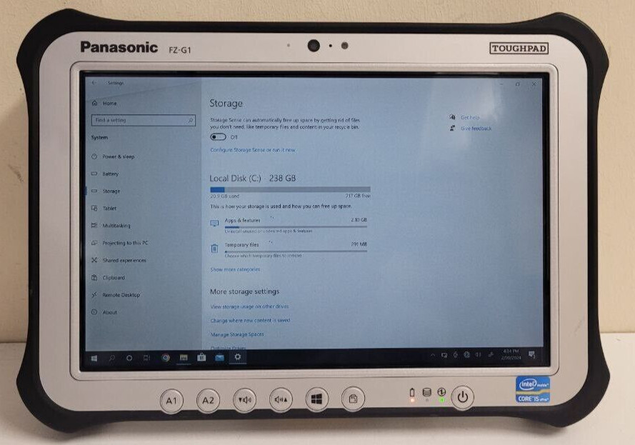 Panasonic Toughpad FZ-G1 MK1 Core i5 4GB RAM 128GB SSD Industrial Rugged Tablet