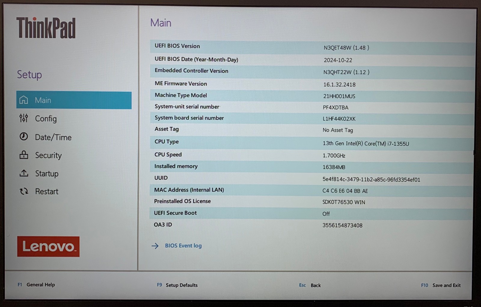 Lenovo ThinkPad T16 Gen 2 15.6″ Touch Laptop i7-1355U 16GB RAM 512GB NVMe As Is