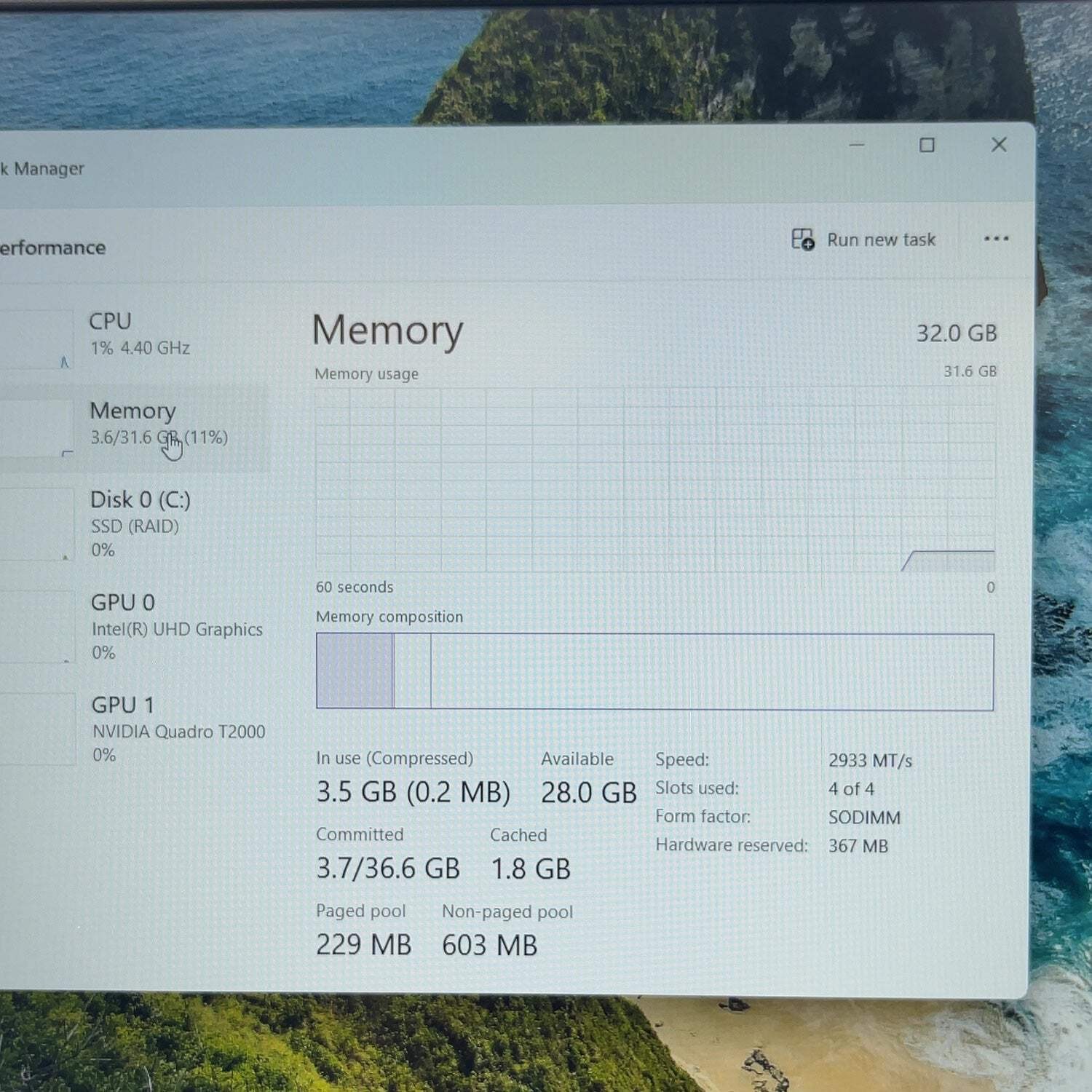 Dell Precision 7550 15.6″ i7-10750H 2.6GHz 32GB RAM 512GB SSD Quadro T2000