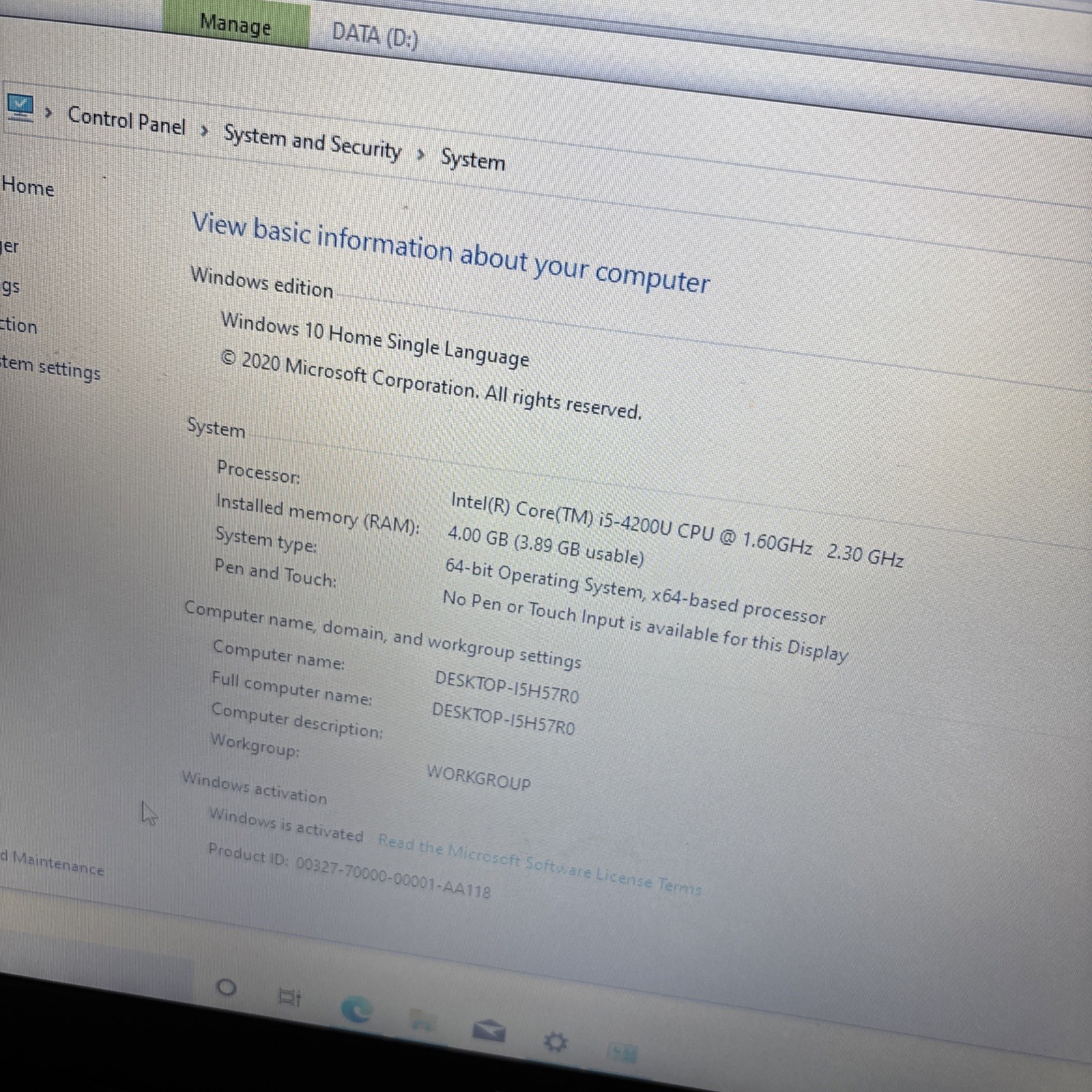 Asus SonicMaster F550LC-X009H Laptop 700GB HDD 4GB RAM DVD Drive