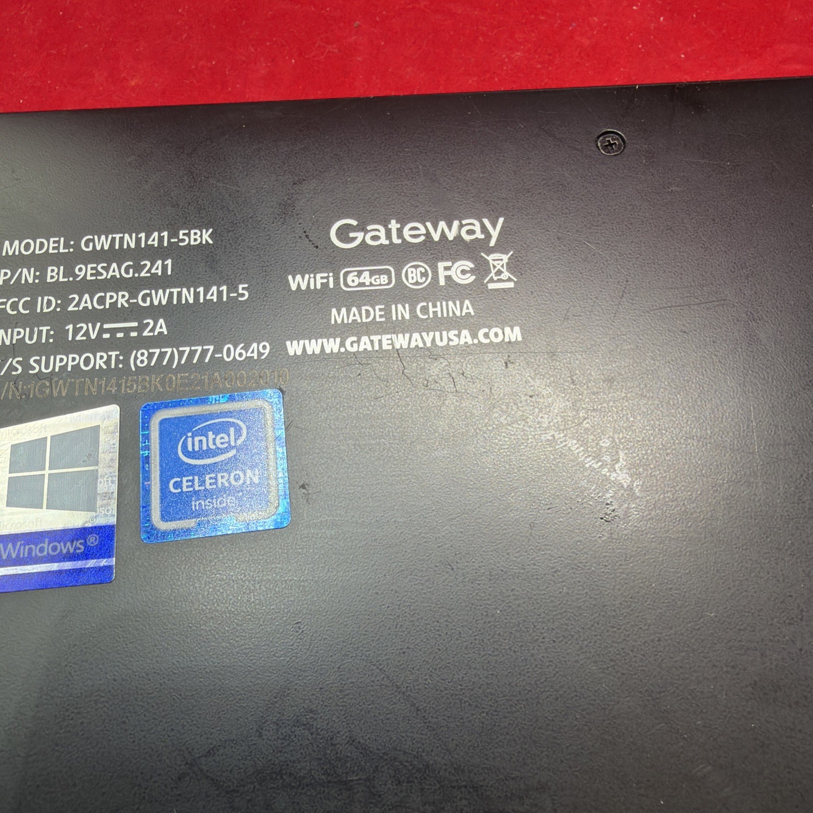 Gateway GWTN141-5BK Intel Celeron N4020 1.1GHz 4GB Microsoft 365 Untested