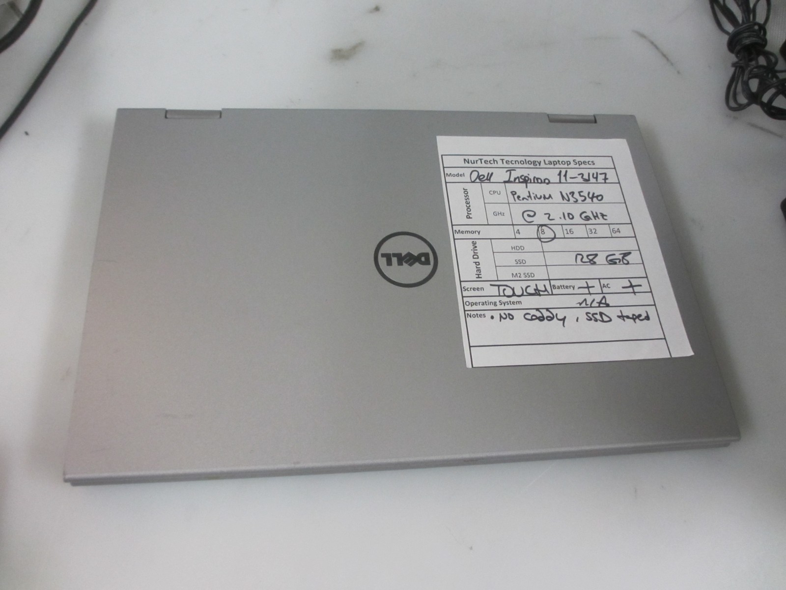 Dell Inspiron 11-3147 11″ Pentium N3540 2.10GHz 8GB 128GB NOOS Laptop + AC READ