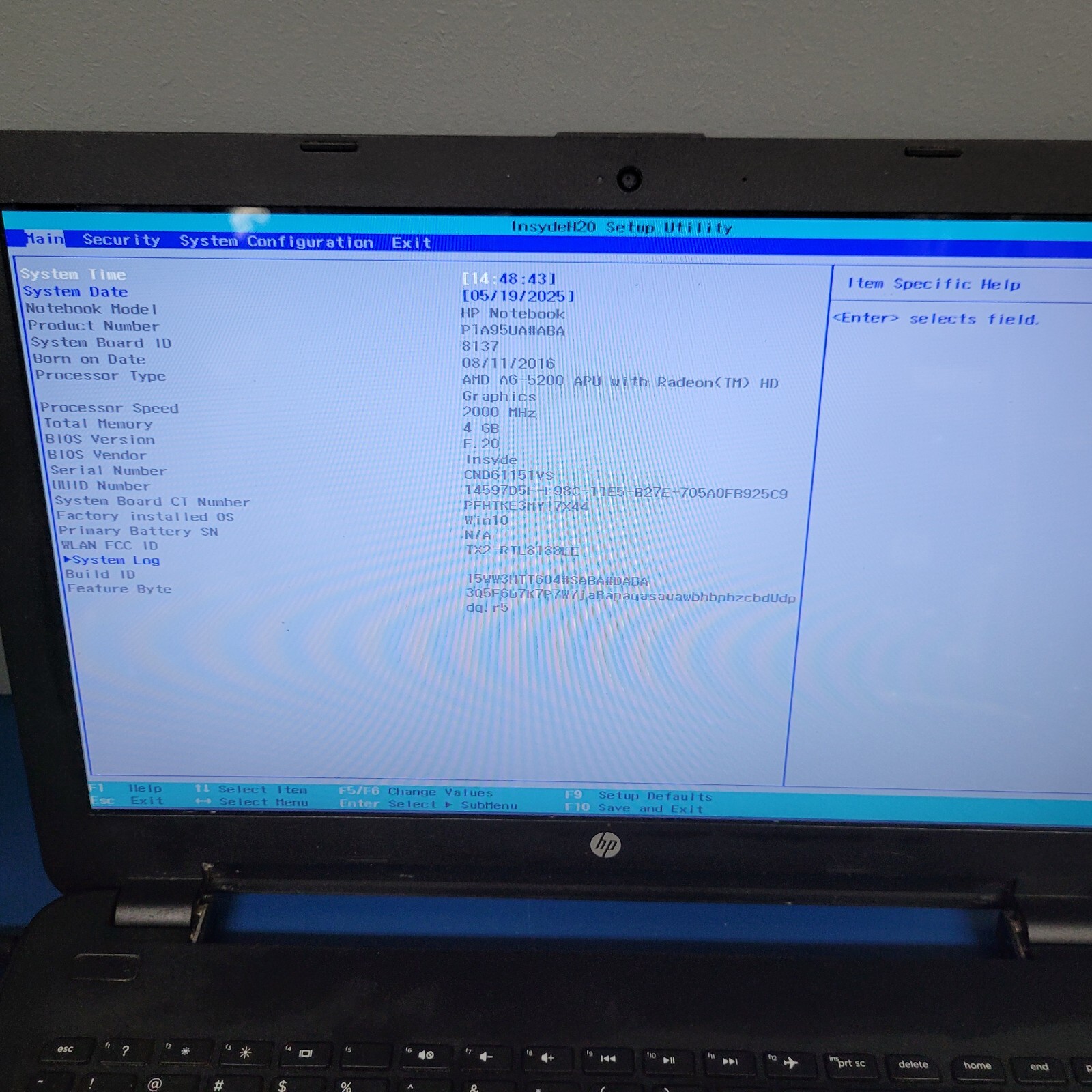 HP Laptop 15-af131dx 15.6″ A6-5200 2.0GHz 4GB RAM Windows 10/11