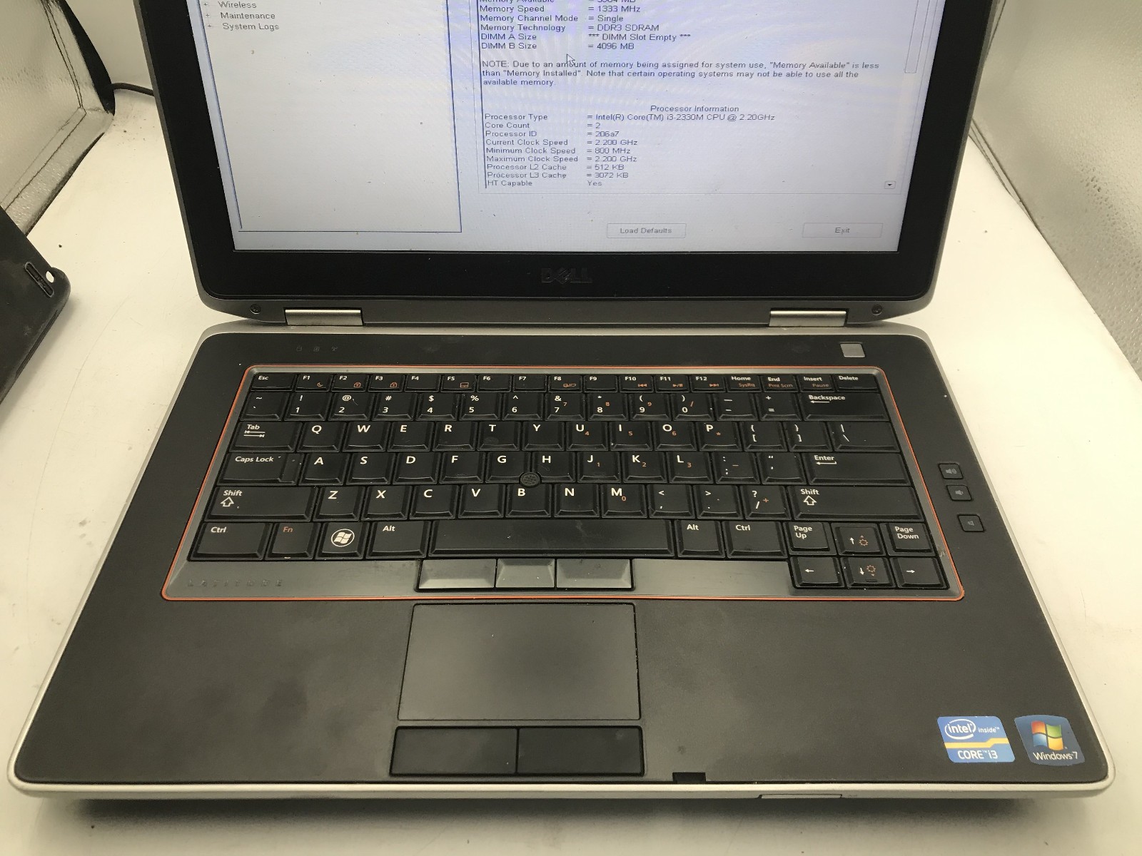 DELL LATITUDE E6420 – BOOTS TO BIOS – INTEL I5 2540M – NO RAM – READ DESC – BB!