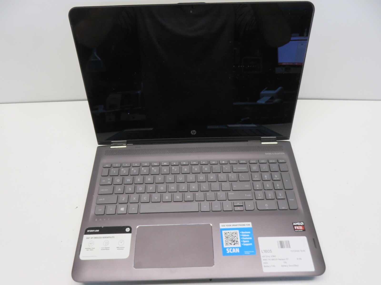 HP Envy X360 AMD FX-9800P Radeon R7 2700 Mhz 8 GB NO HDD No Batt