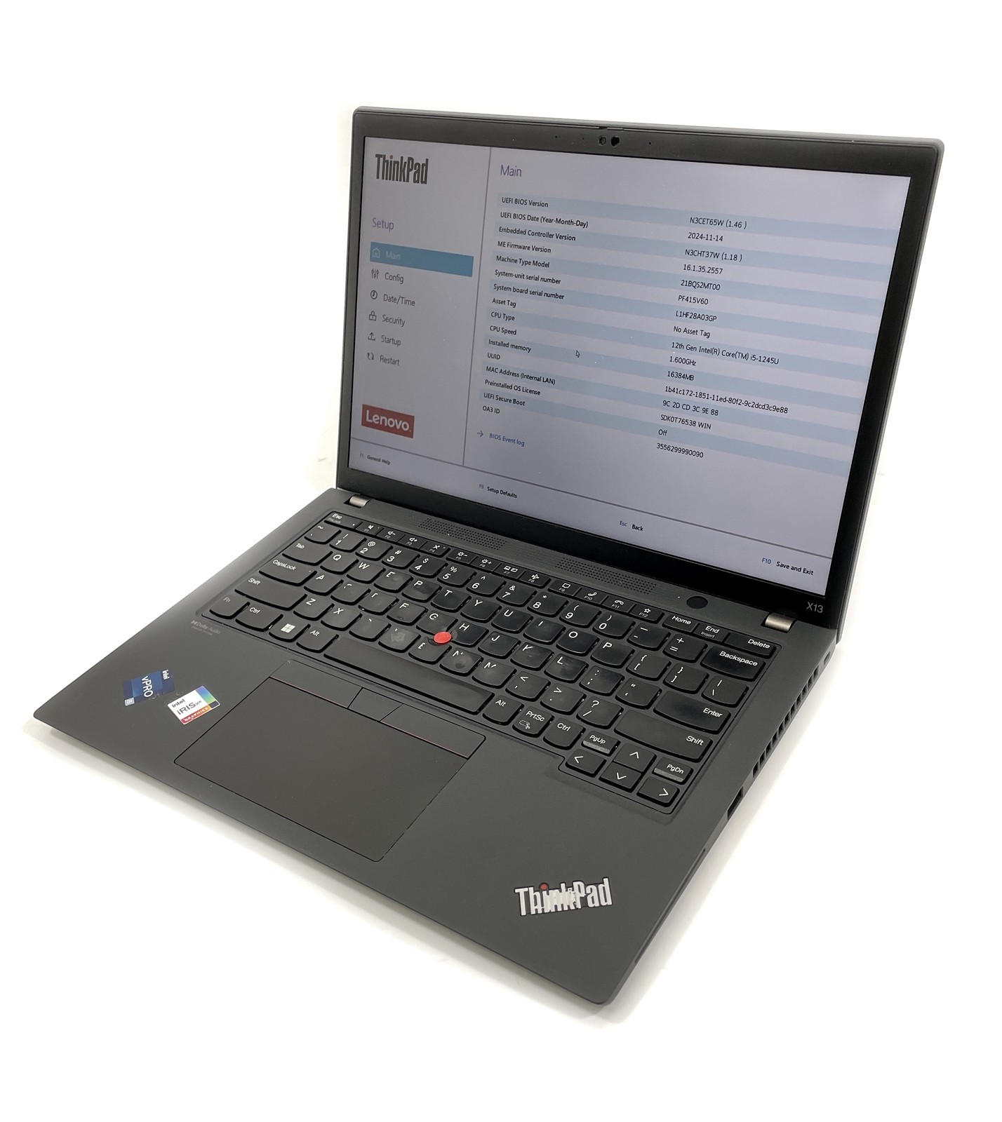 Lenovo ThinkPad X13 Gen 3 Laptop i5-1245U 1.6GHz 256GB SSD 16GB RAM NO OS