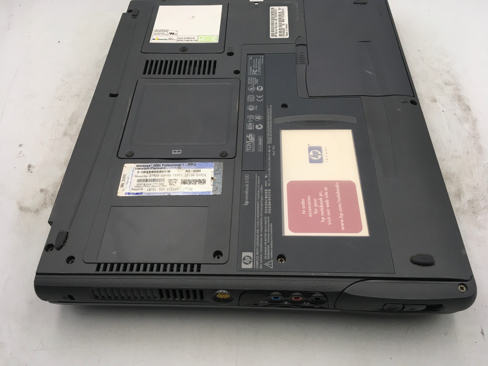 HP OMNIBOOK 6100 -FOR PARTS/FREEZE ON BOOT- INTEL PENTIUM M – 128MB RAM -READ-BB