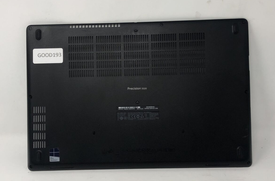 Dell Latitude 3520 Bottom Cover – Few Scratches, Clips Intact