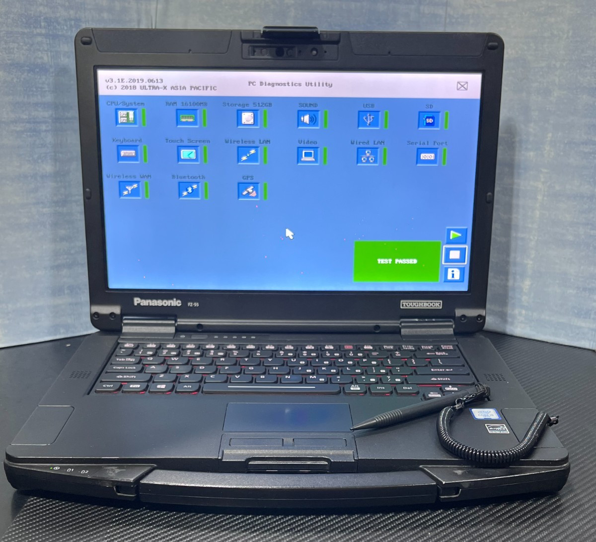 FZ-55C262CVM i5-8365U, 512GB NVMe OPAL,16GB Mem,VGA,HDMI, GPS, Touchscreen,Win11