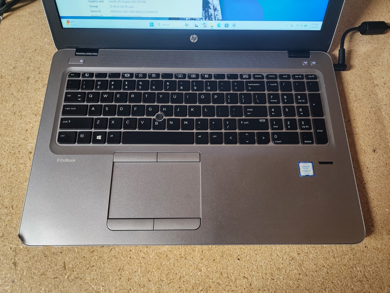 HP EliteBook 850 G4 i7-7600U 2.8GHz 16GB RAM 256GB SSD Win 11 Pro #2