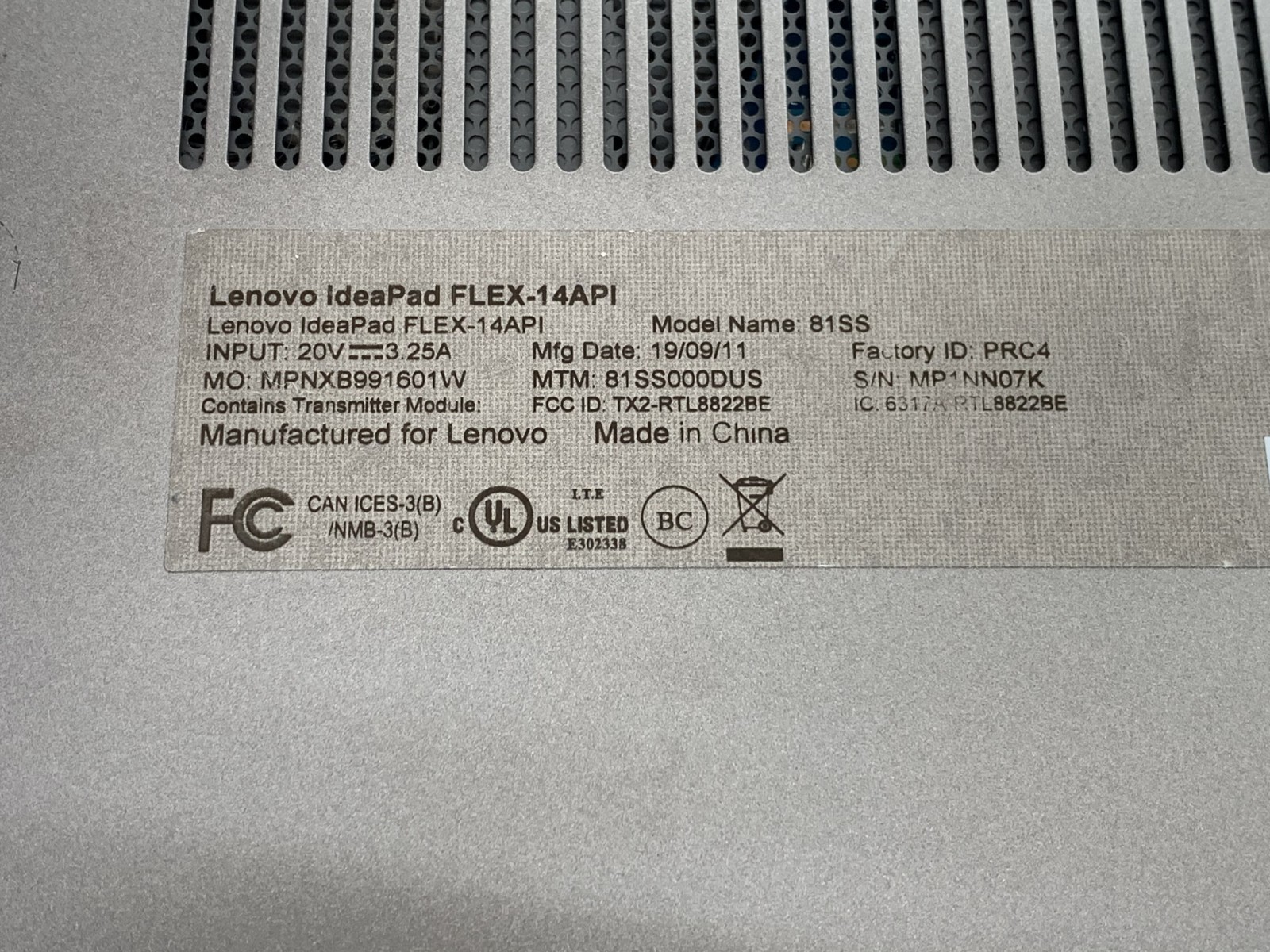 LENOVO IDEAPAD FLEX RYZEN 3500U RADEON 2.10GHz 12GB RAM 512GB SSD W11H TOUCH AC