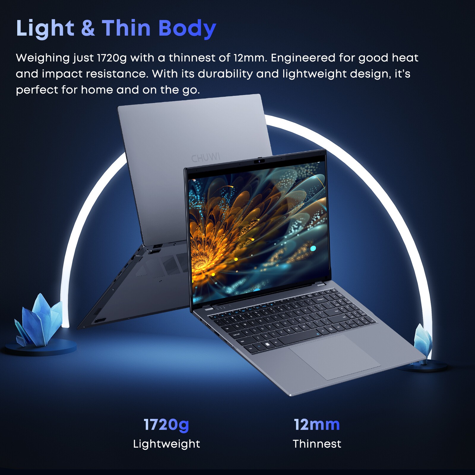 CHUWI 15.6” GemiBook Plus Laptop Intel N100 8GB DDR5 256GB SSD Windwos 11 PC