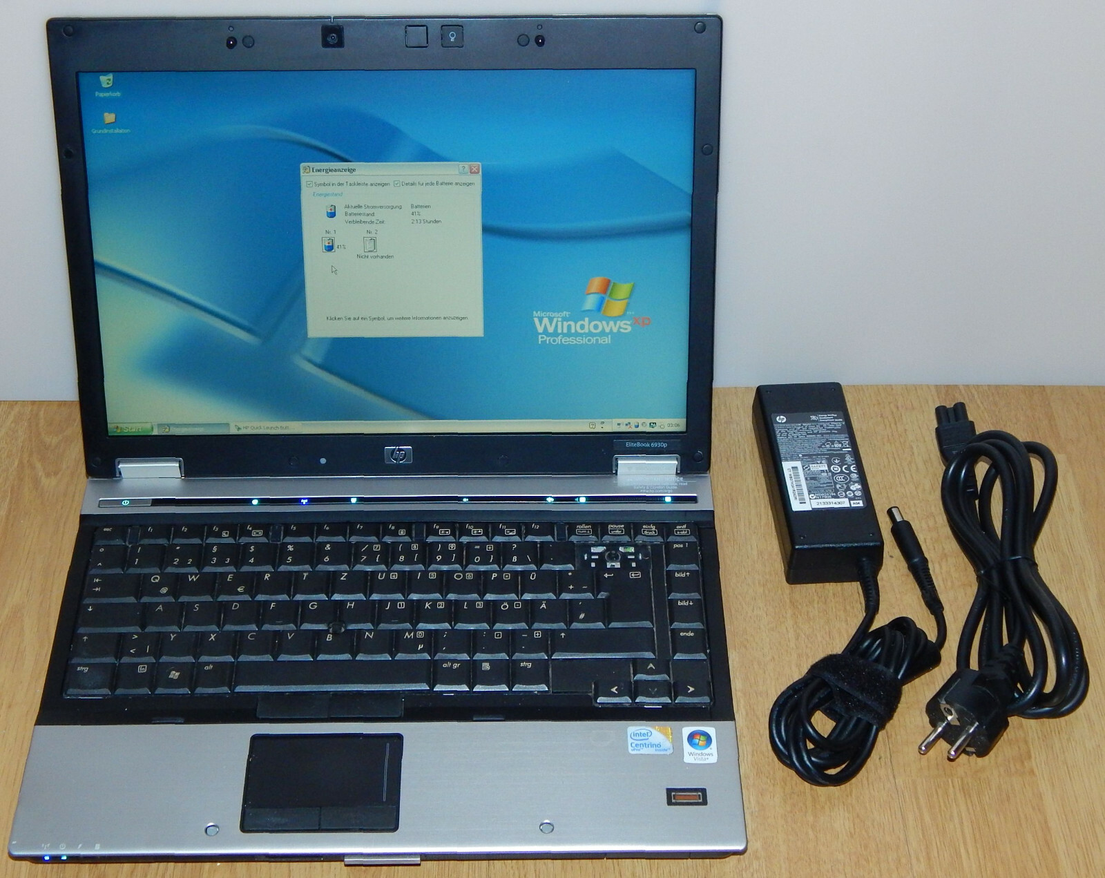 14,1″ Laptop Notebook HP EliteBook 6930p 2x 2,4 GHz P8600 250GB 2GB Win XP WLAN