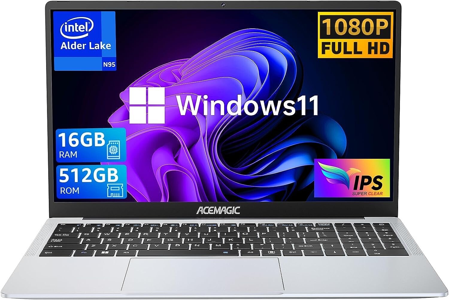 ACEMAGIC Laptop Computer, Quad-Core Intel N95 Processor 16GB DDR4 512GB SSD