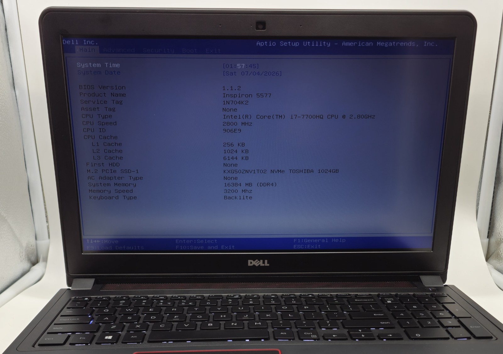 Dell Inspiron 15 5577 | i7-7700HQ | 1TB NVME | 16GB RAM | GTX 1050 | Win 11 Home