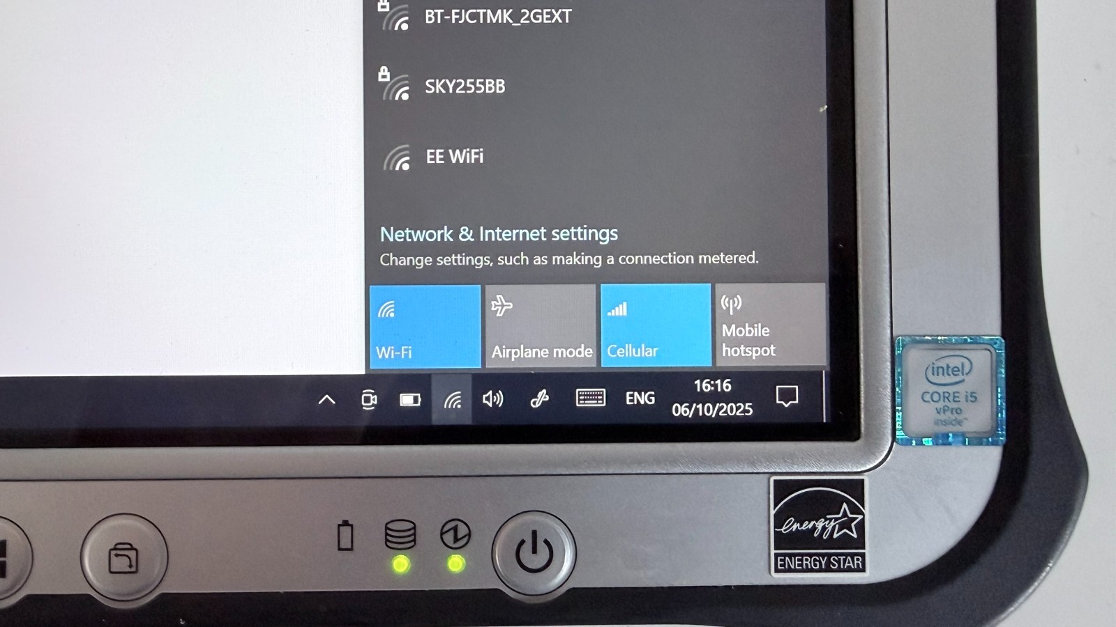 PANASONIC TOUGHPAD FZ-G1 MK4 i5-6th LAN 4G RJ45 A Grade Diagnostic Tablet Win 11