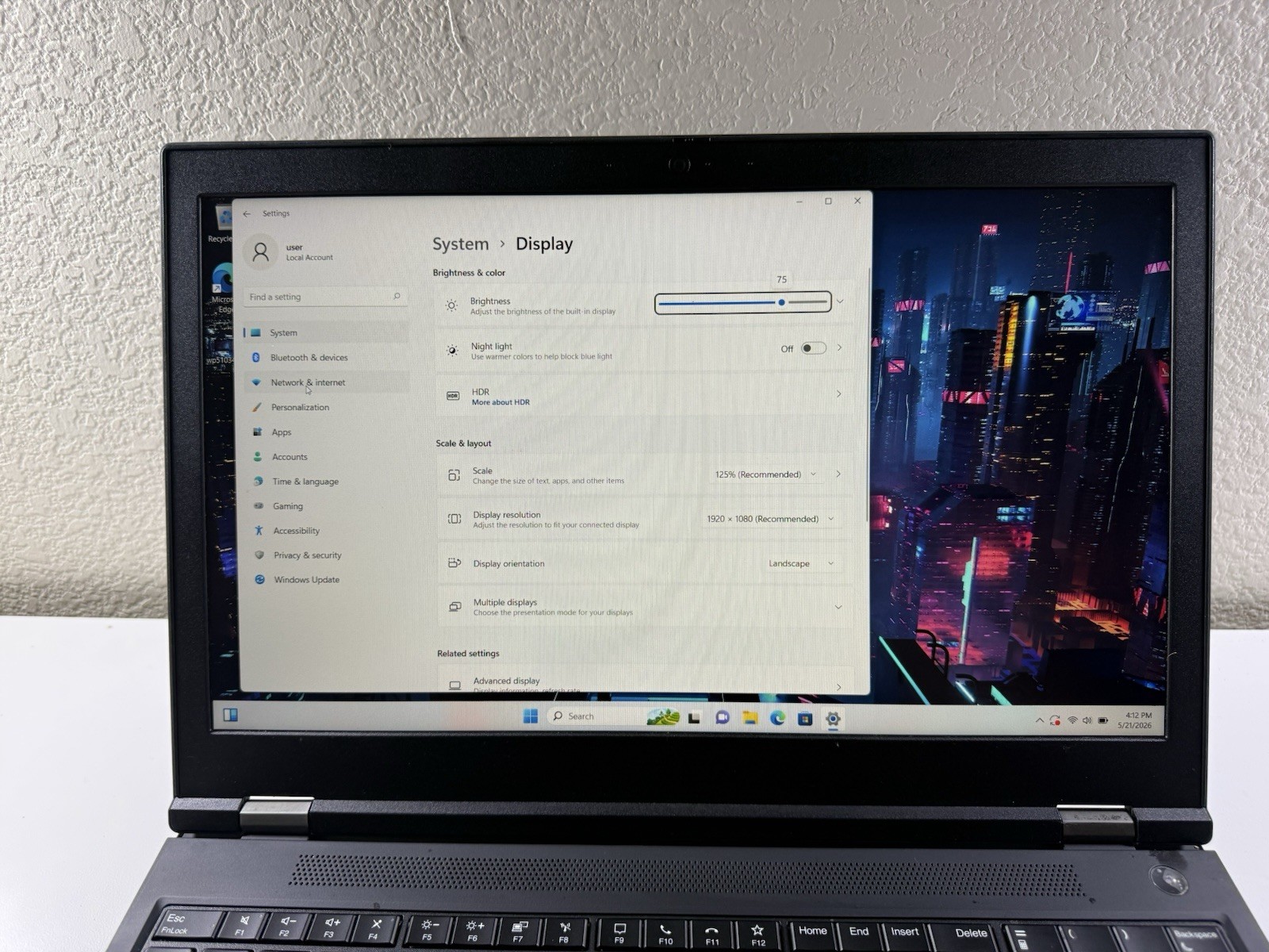 LENOVO THINKPAD P15 GEN 1 | CORE I7-10850H 512GB 8GB RAM WIN 11 NVIDIA T1000
