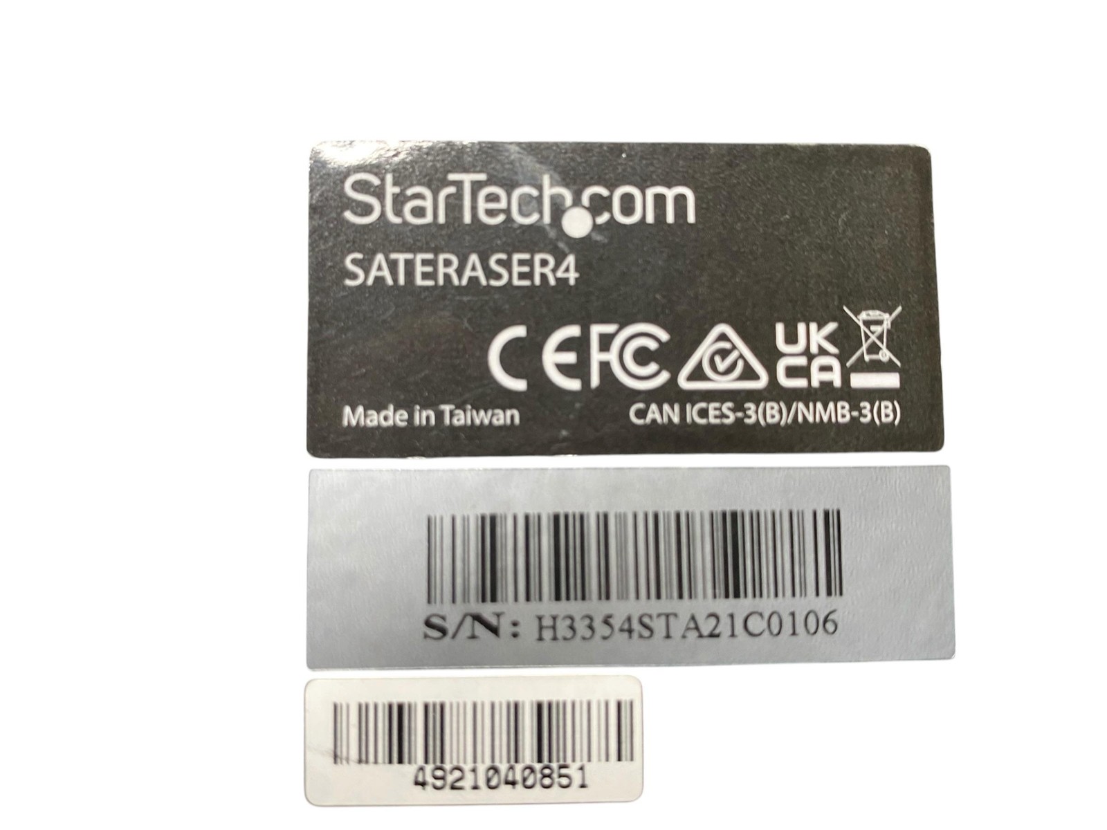 StarTech SATERASER4 Hard Drive Eraser Grade C