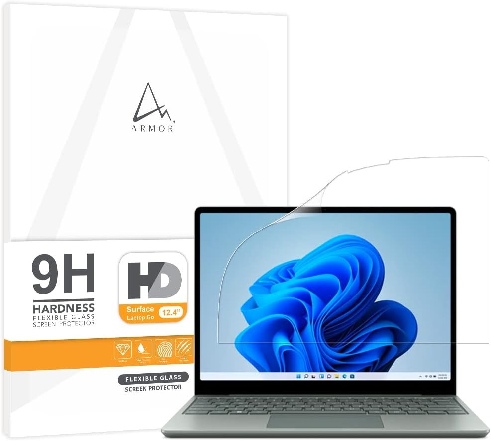 Flexible Glass Screen Protector for Surface Laptop Go 2 / Go – 12.4″, 9H HD