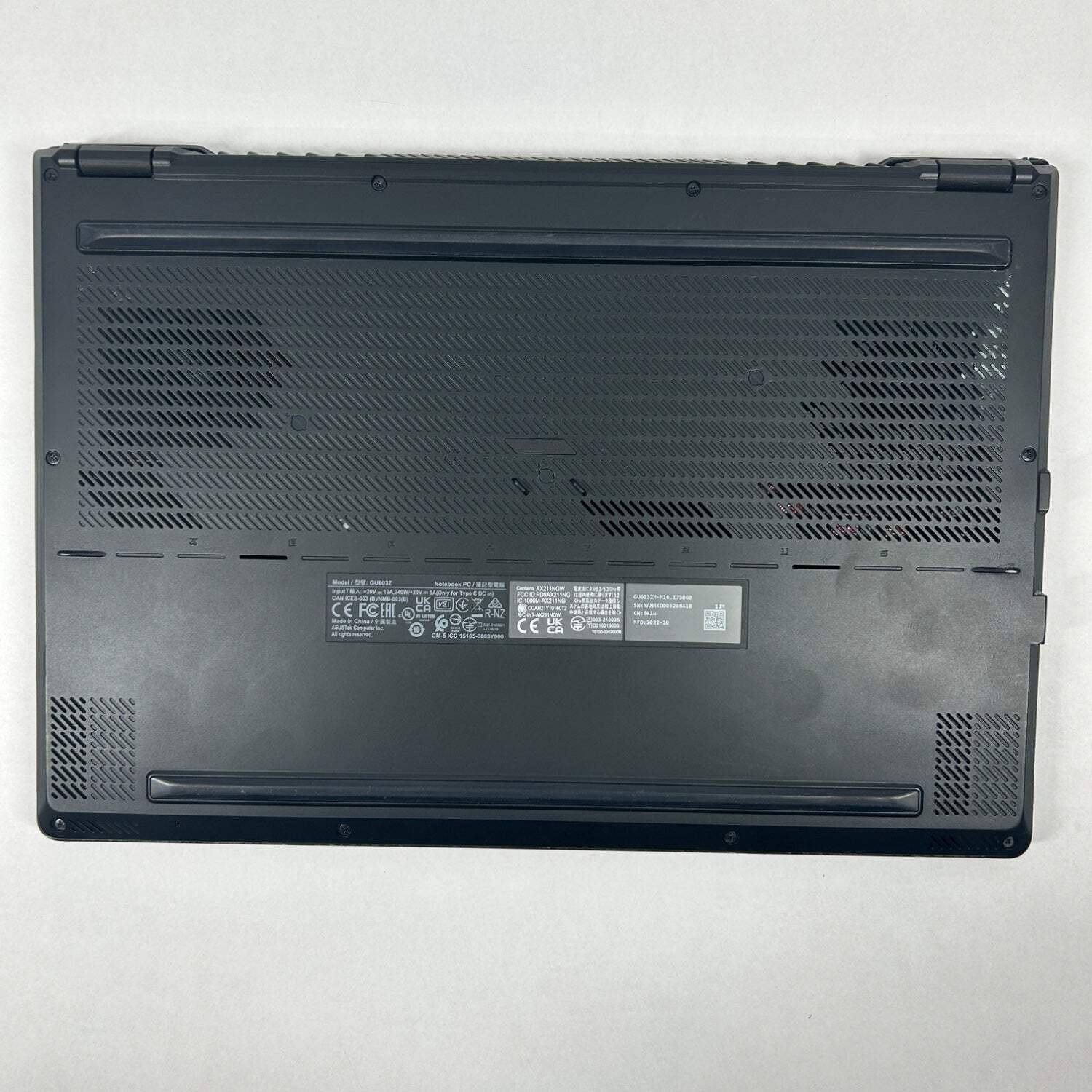 Asus Zephyrus GU603Z 16″ i7-12700H 2.3GHz 16GB RAM 500GB SSD GeForce RTX 3060
