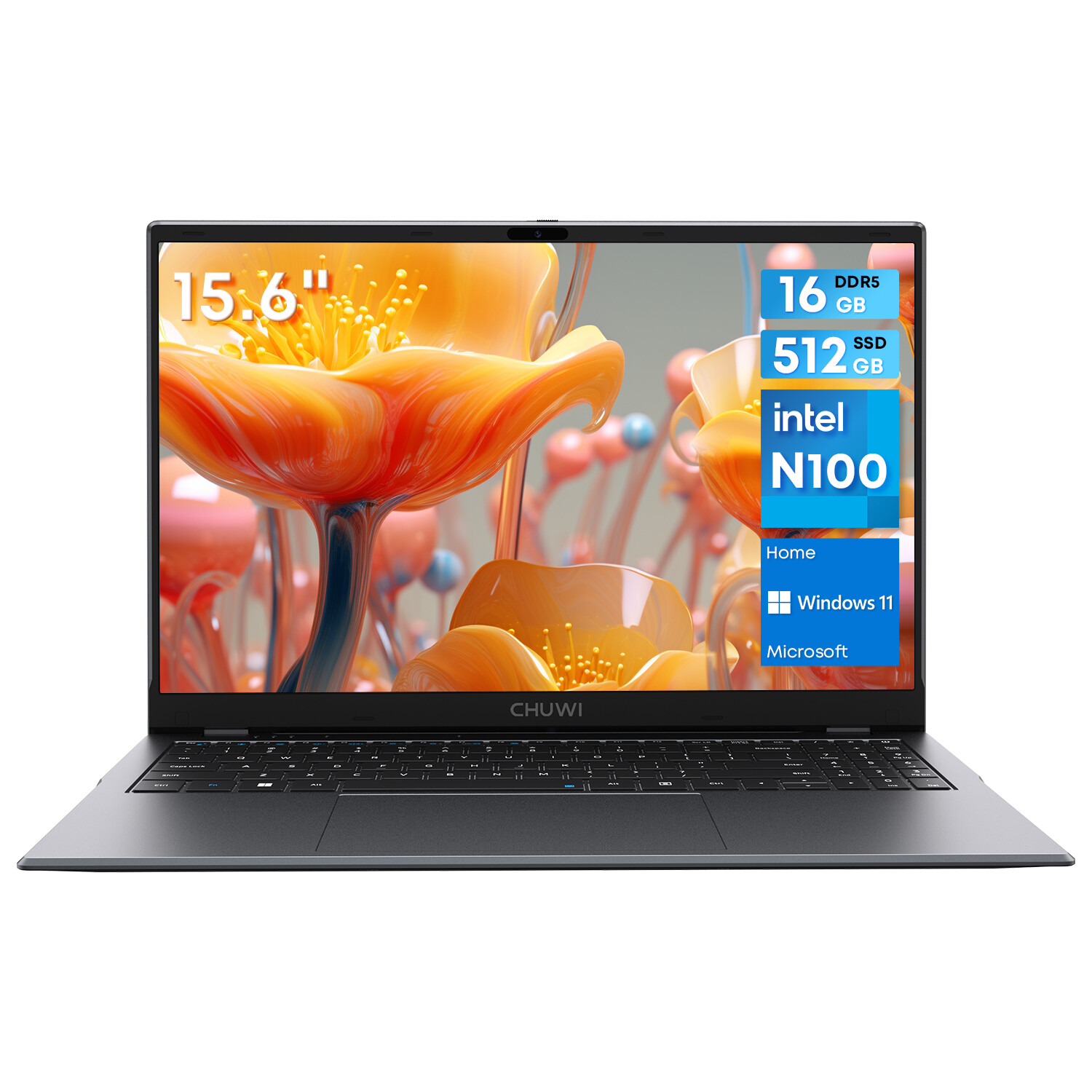 CHUWI GemiBook Plus Laptop Intel N100 3.4GHz 16GB RAM 512GB SSD 15.6″ WIN11