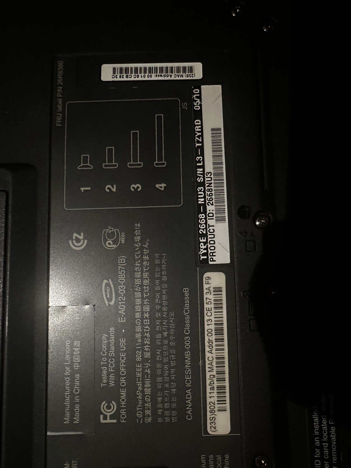Lenovo Think Pad T43 2668-NU3