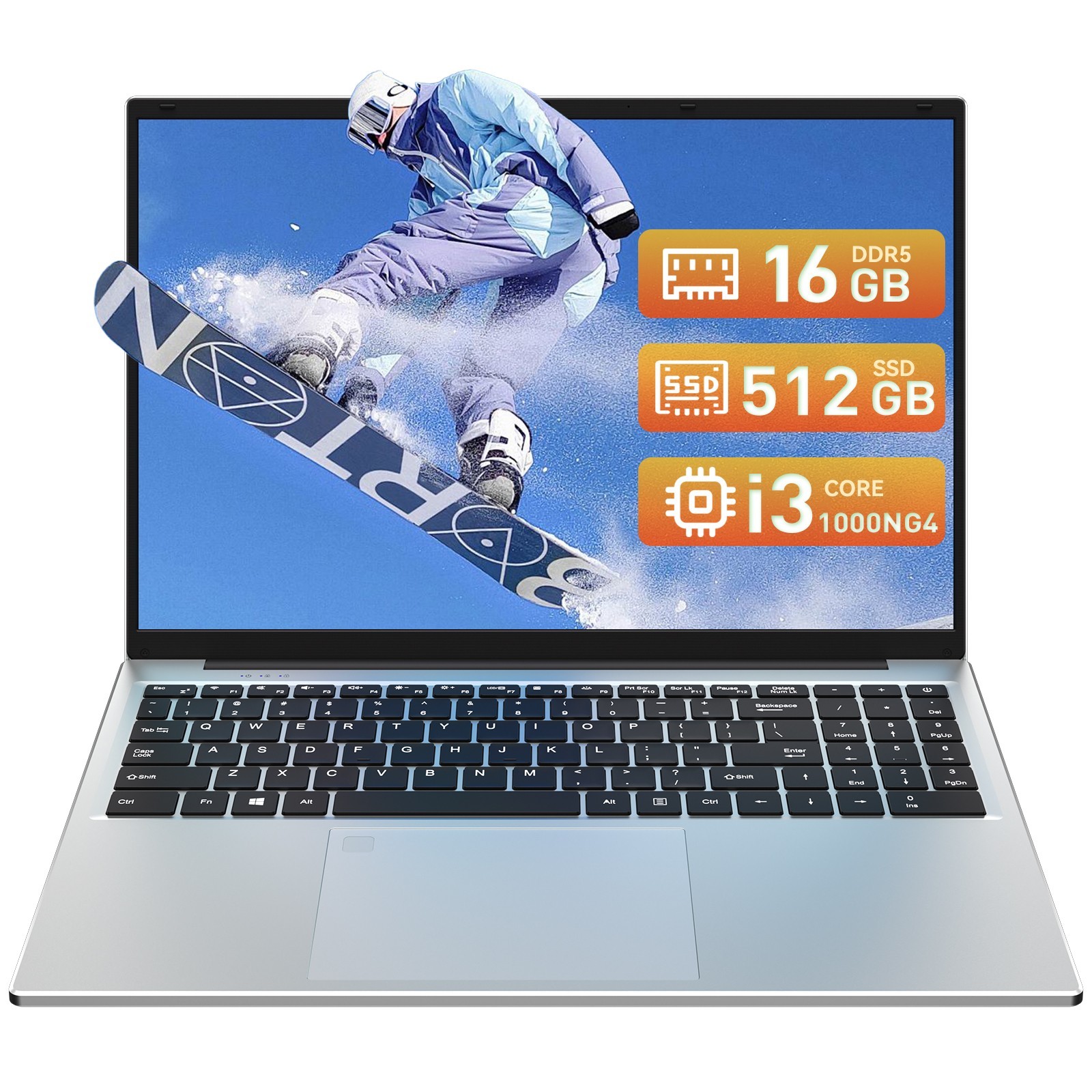 Auusda 16” FHD Laptop Intel i3 16GB RAM 512GB SSD W11 Pro WiFi6 TypeC Backlit
