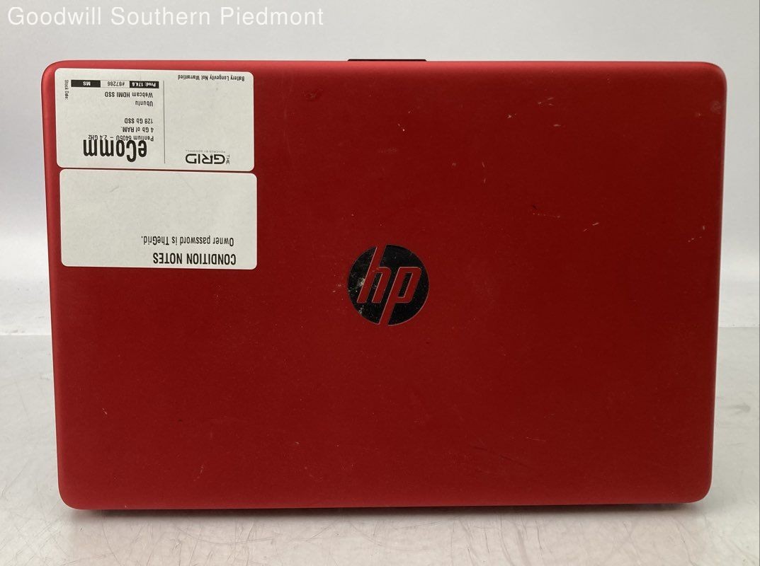 HP 15-dw1083wm Pentium 6405U 2.4GHz 4Gb RAM 128Gb SSD Red Laptop – Tested