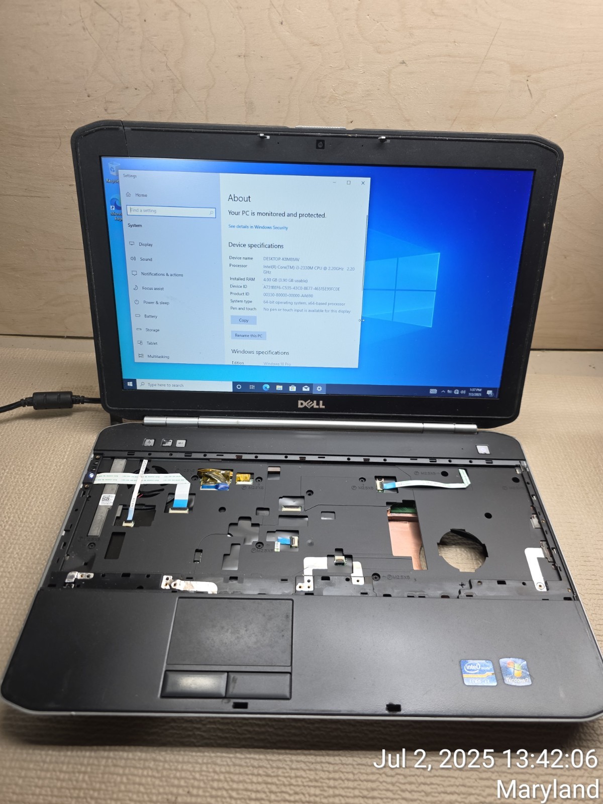 AS IS Lot of 3 Dell E5520 laptops for parts or repair