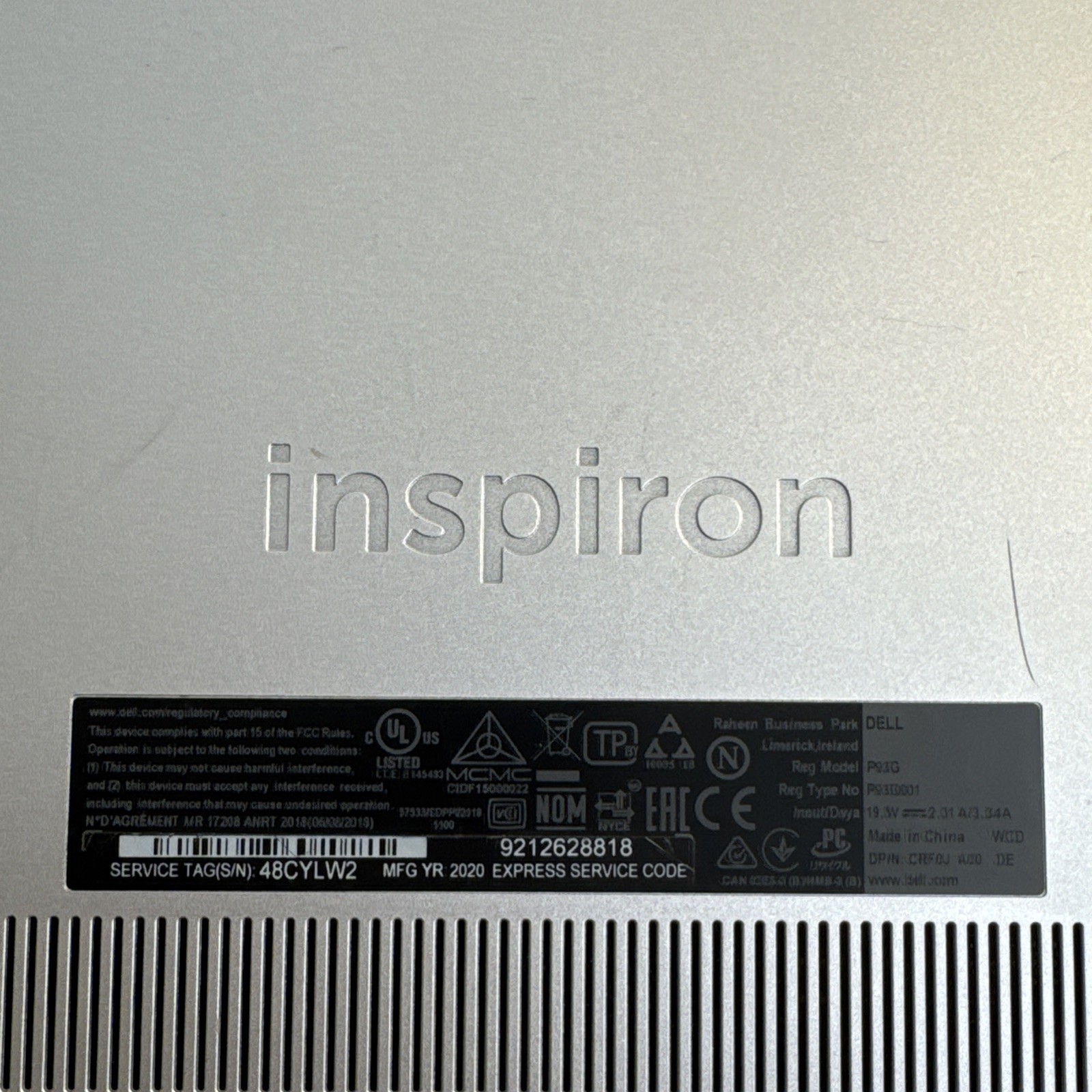 Dell Inspiron 5491 2 In 1 Intel Core i7-10510U @1.80GHz 8GB RAM 500GB SSD W11P
