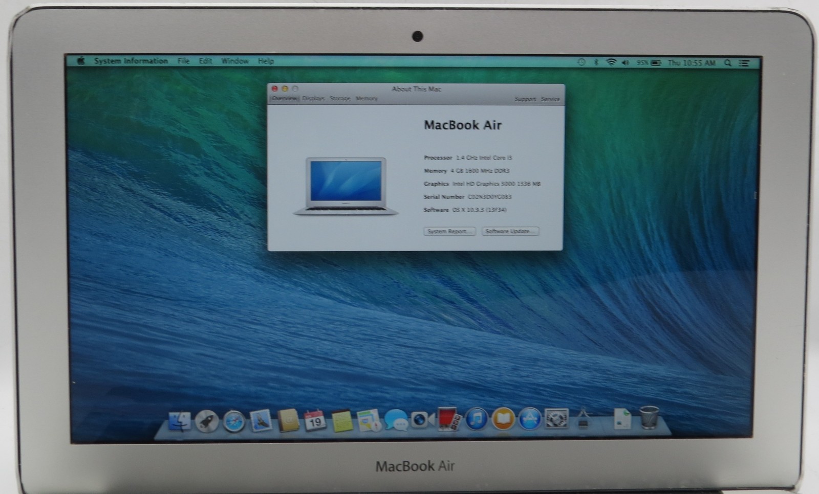 MacBook Air A1465 (2014) | i5-4260U @ 1.4 | 4GB RAM | 128GB HDD | macOS X 10.9