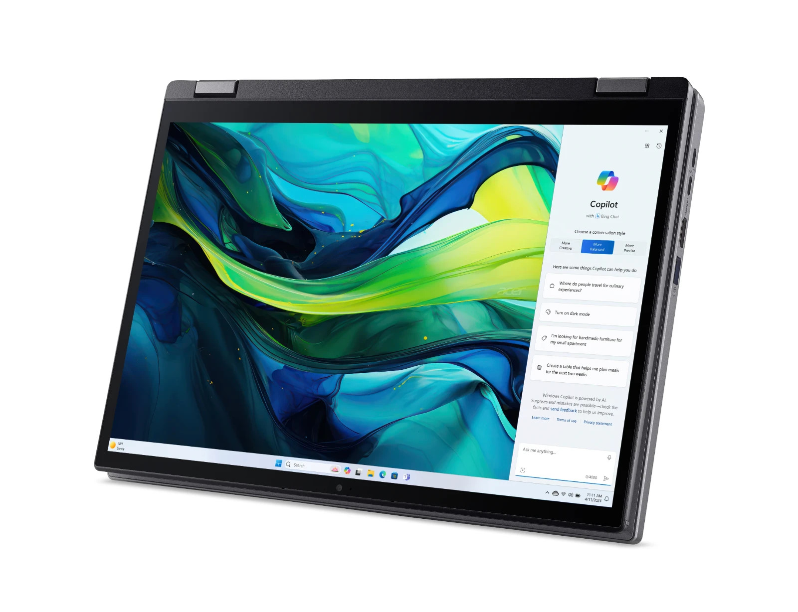 Acer Aspire Spin 14 U5-115U Notebook RAM 16GB SSD 512GB PCIe NVMe Backlit Win11H