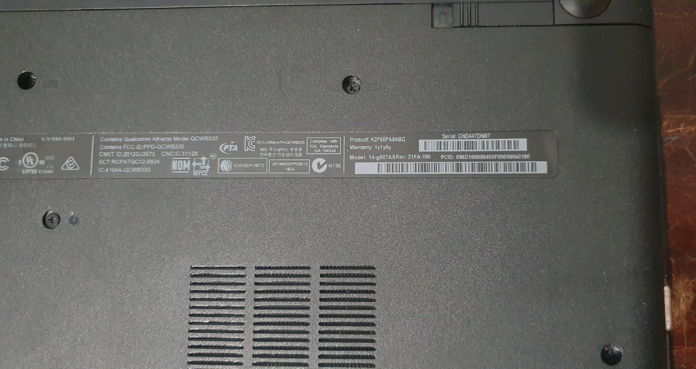 HP Pavilion 15-g071lnr Laptop, Windows 10, AMD Radeon Quad-core, 500GB, 4GB RAM.