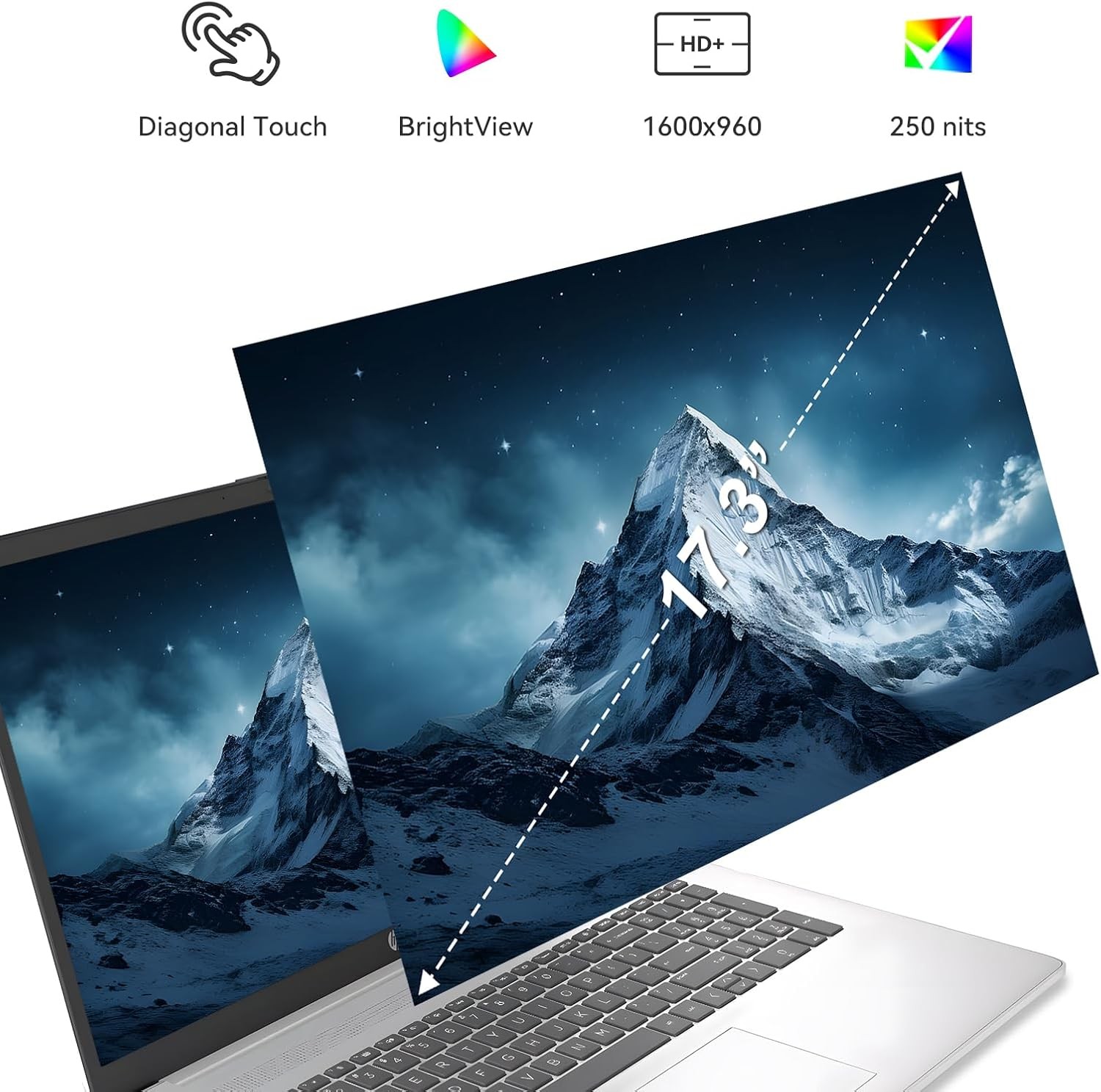 HP Laptop 17t-cn300 Touch 17″ HD i7-1355U 32g RAM 1TB SSD Windows 11 Pro