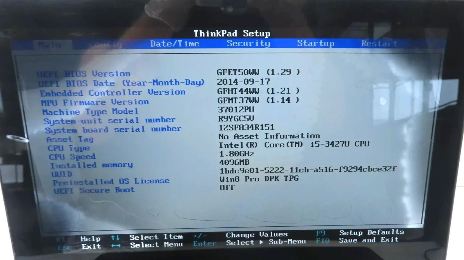 Lot of 4 Lenovo ThinkPad Helix 3698 4SU Core i5-3427U 1.8 GHZ 4GB 180 SSD
