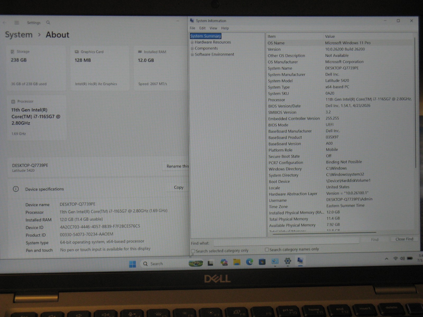 2x Lot Dell Latitude 5420 i7-1165G7 256GB NVMe 12GB FHD non-touch TB4 FP+SC IR
