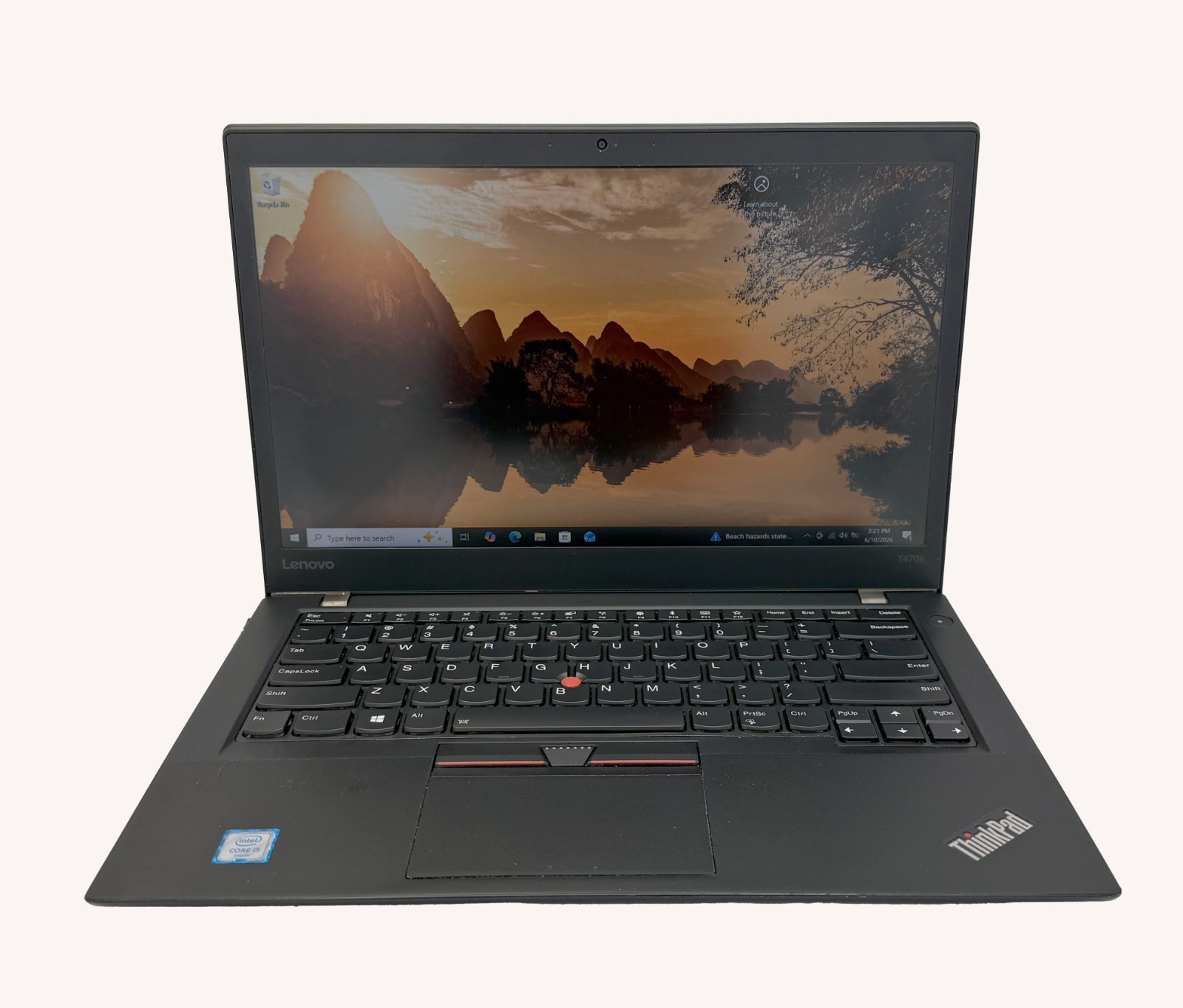 Lenovo Thinkpad T470s i5-6300u 2.4GHz 8GB RAM- NO SSD- NO BATTERY