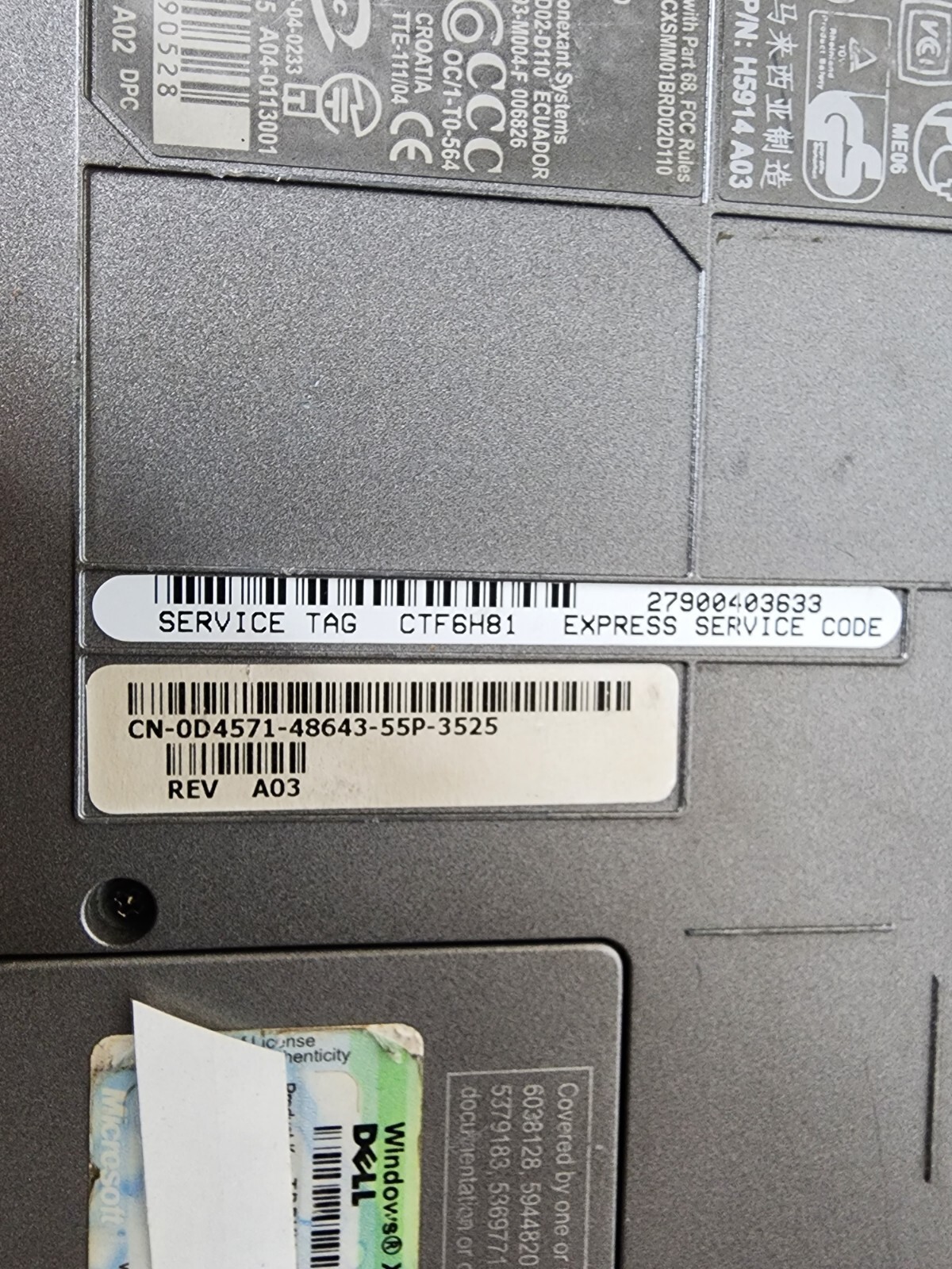 Dell Laptop Latitude D610 Model PP11L 80GB HDD Pentium M Tested Please Read