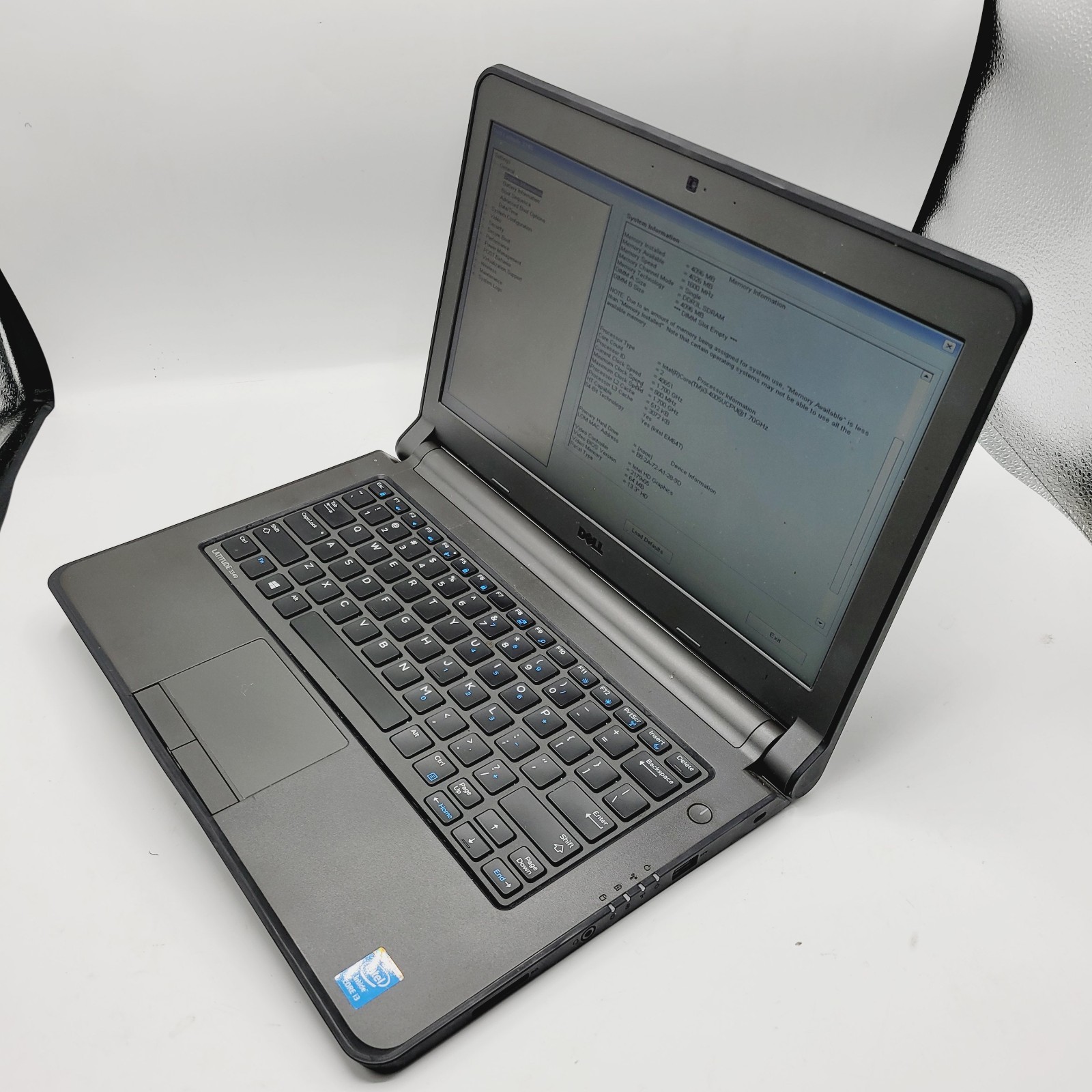Dell Latitude 3340 Core i3 4005U 1.7GHz 4GB RAM No HDD 13″ – ***Boot to Bios