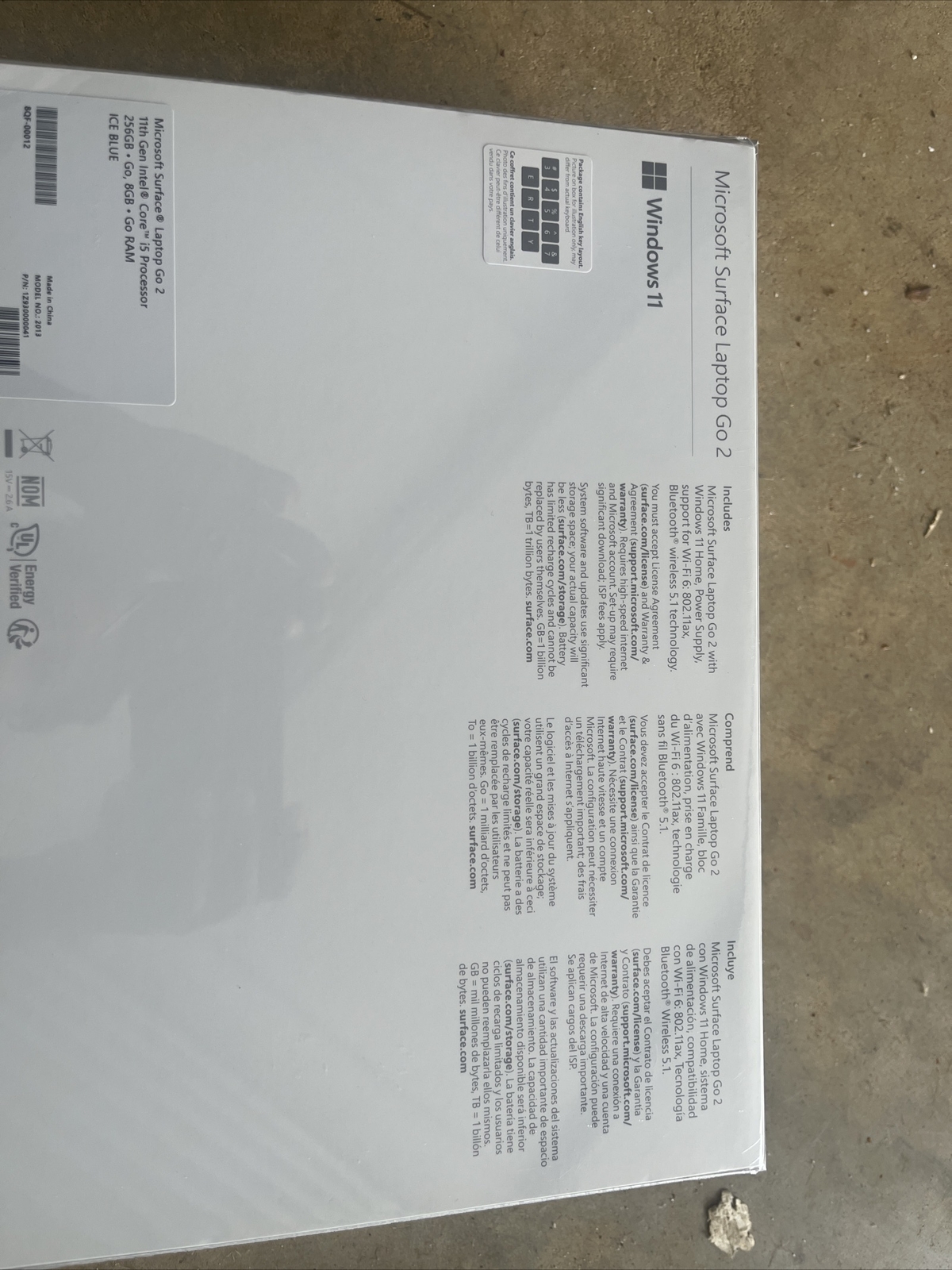 Microsoft Surface Laptop Go 2 12.4″ (256GB SSD, Intel Core i5 11th Gen., 4.20…
