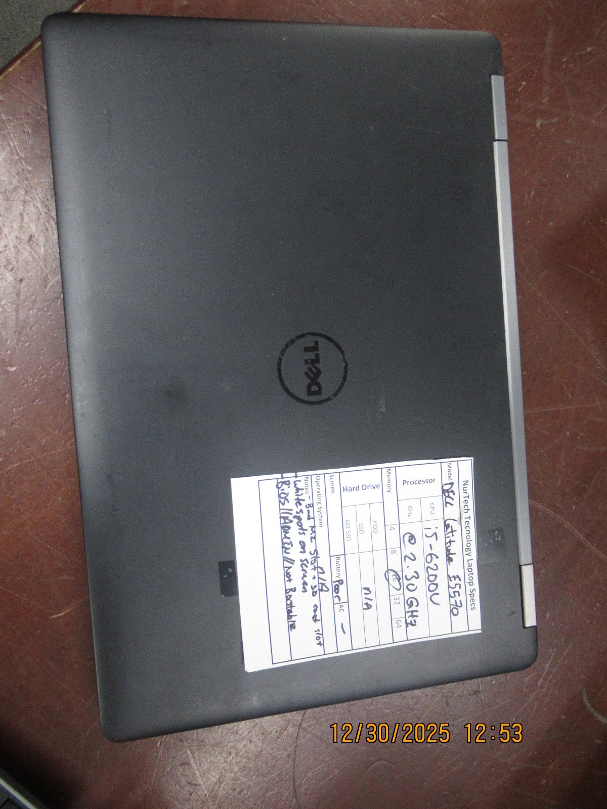 Dell Latitude E5570 i5-6200U 2.30GHz 16GB Laptop w/ BIOS [NO HDD/OS/AC] ####