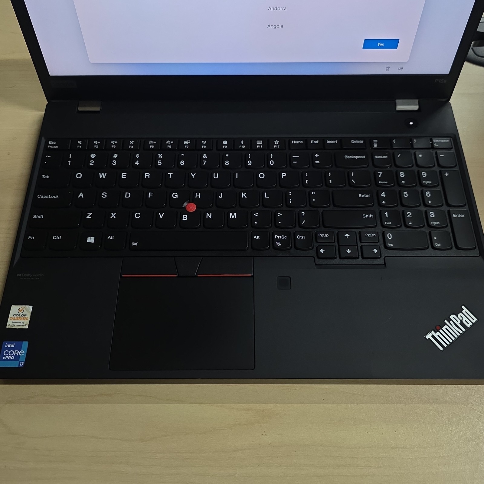 Lenovo ThinkPad P15s Gen 2 Intel Core I7 11th Gen, 16G, 256Gb,NVIDIA GPU READ ME