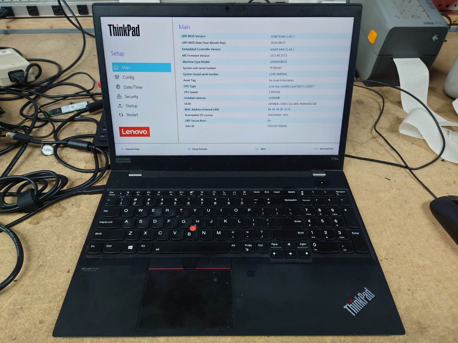 Lenovo ThinkPad P15s Gen2 15.6″ FHD Touch i7-1165G7 32GB RAM 256GB SSD No OS